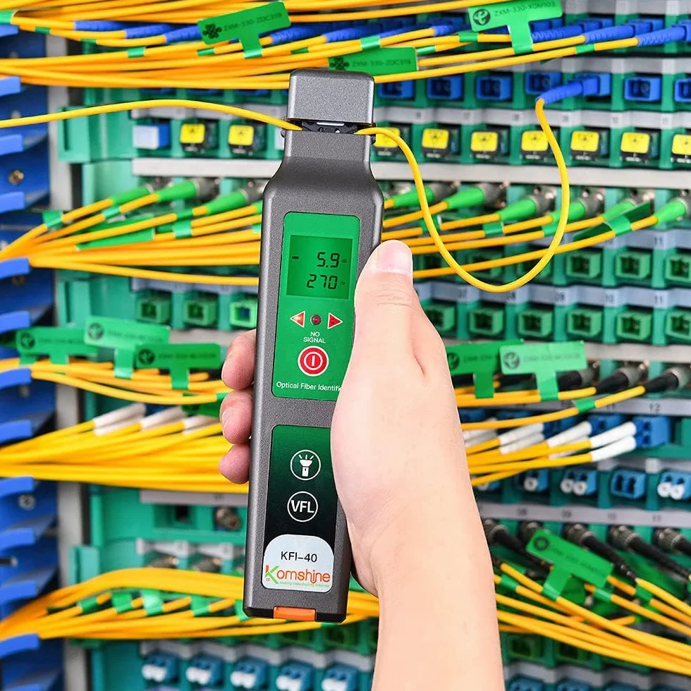Identificador de fibra óptica Komshine KFI-40 Detector de fibra con función 10mw VFL, pantalla LED