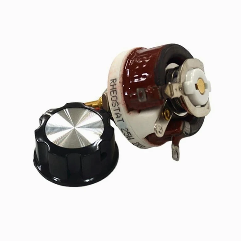Reóstato de Alta Potencia BC1 R-500R 100 W máx., Resistencia Alambre bobinado Variable rotativa, Forma Disco, Ajustable