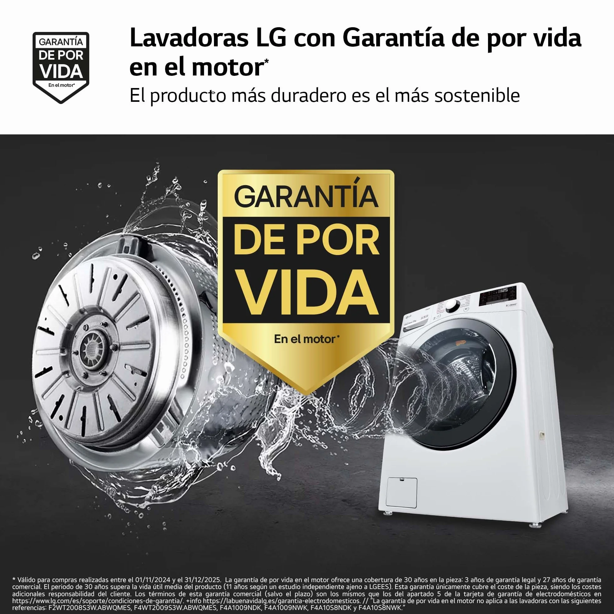 LG Lavadora Inteligente Carga Frontal 17kg 1100rpm 6 Motion Direct Drive TurboWash 360º Serie 700 Blanco