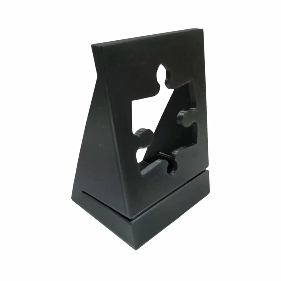 Soporte de caja de rompecabezas con base antideslizante, tablero de exhibición, organizador de plástico multifuncional (negro)