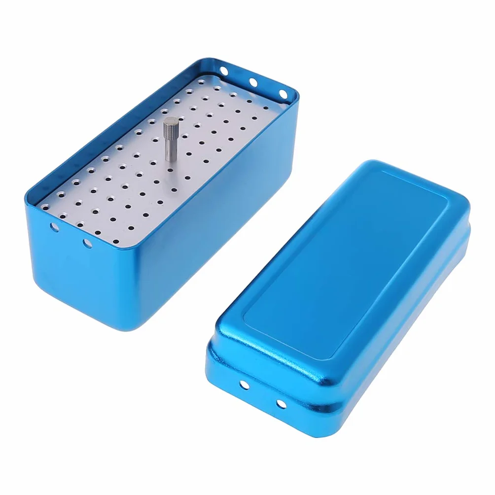Caja de fresado Dental Aluminio 72 Orificios Estuche Esterilizador Autoclave
