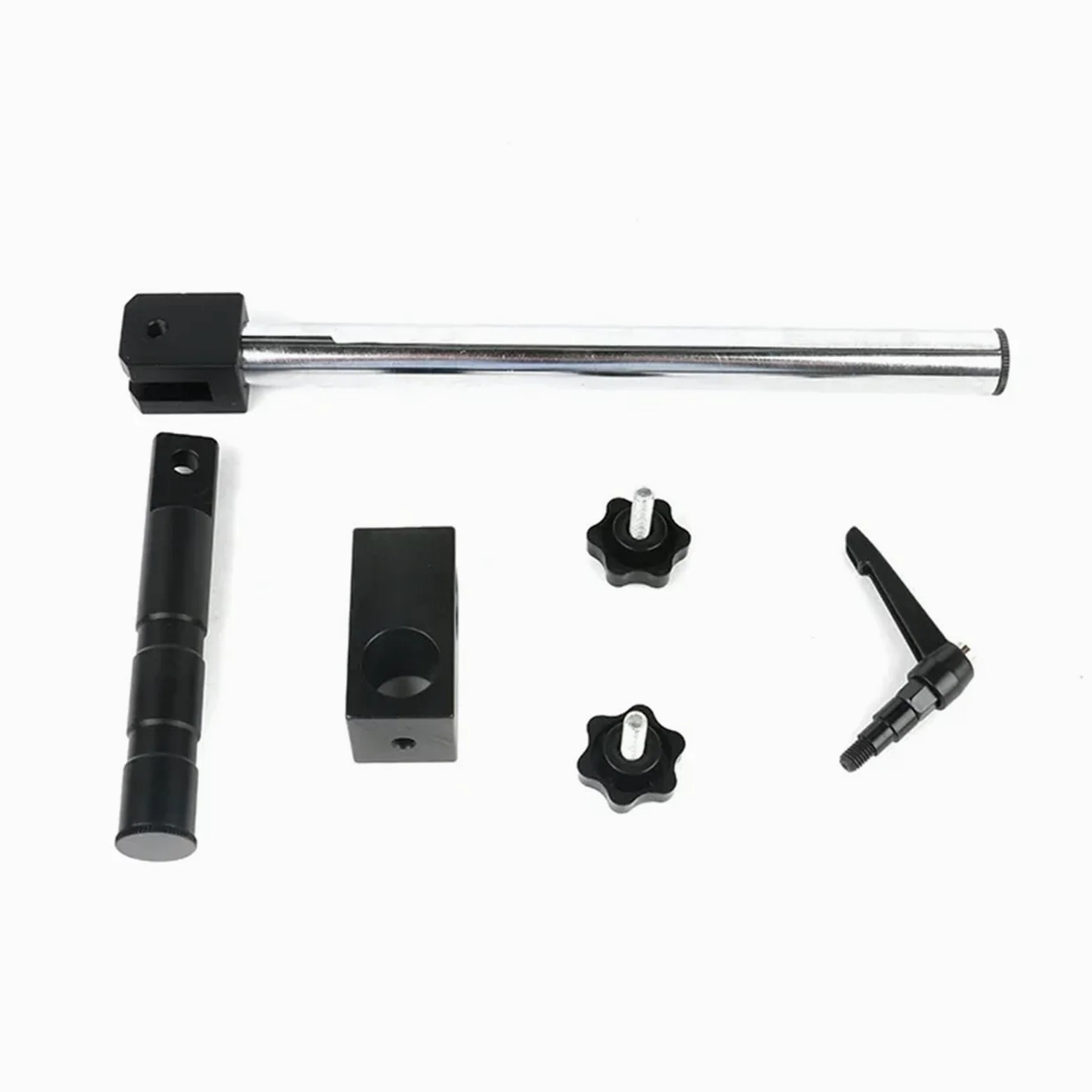 Soporte de etapas 25mm diámetro, brazo Metal ajustable varios ejes for microscopio estéreo Trinocular, cámara vídeo Industrial(Short)