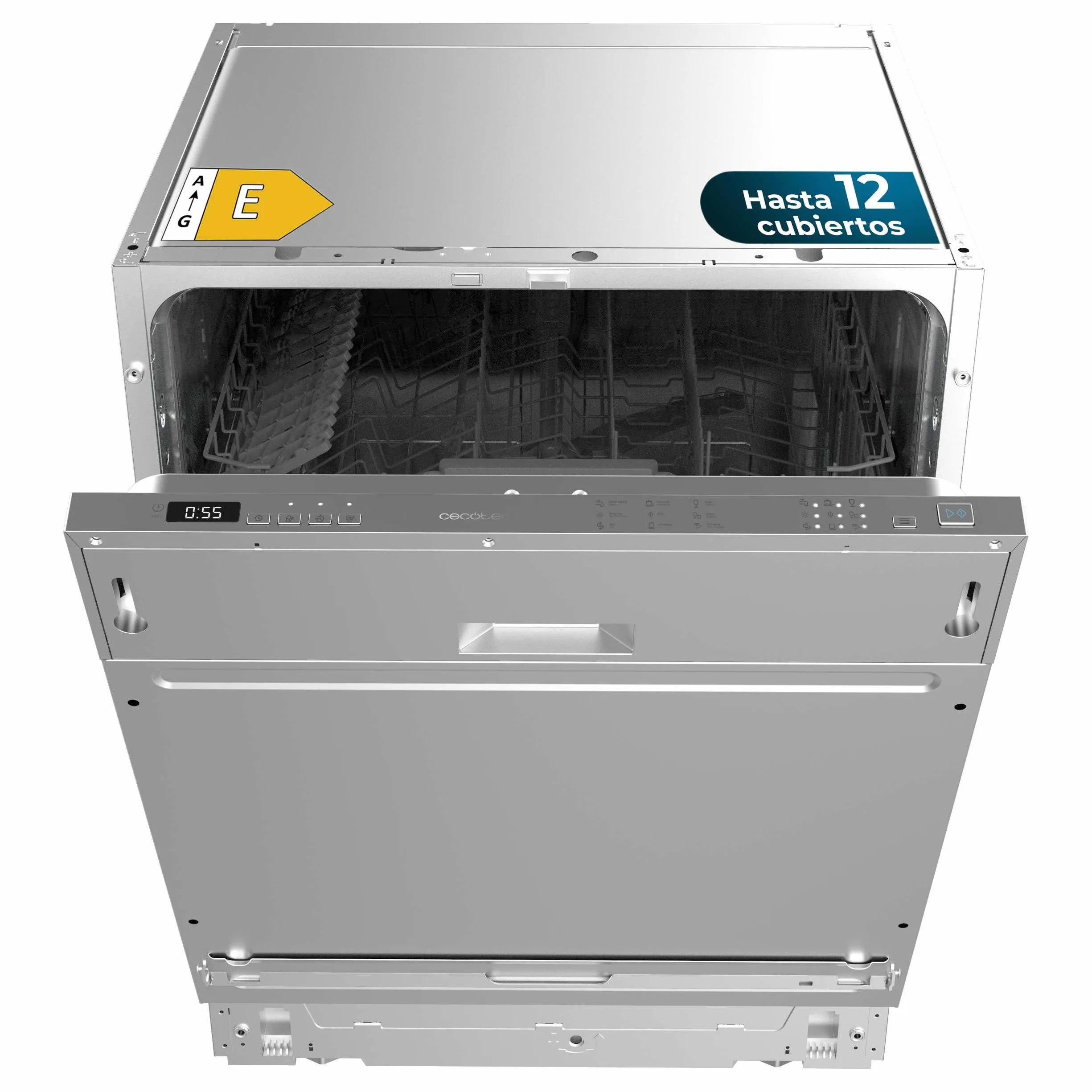 Cecotec Lavavajillas Integrable 60cm Bolero Aguazero 6102 Full-BI E. 1850W 12 Cubiertos 6 Programas