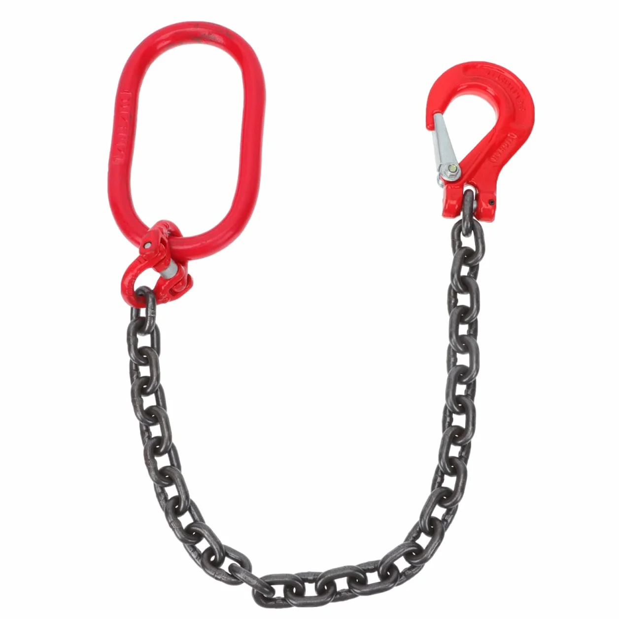 Cabilock Hebeschlinge 1-Strang-Hebekette Kettenschlinge mit Haken Manganstahl Arbeits-Rigging-Hebel
