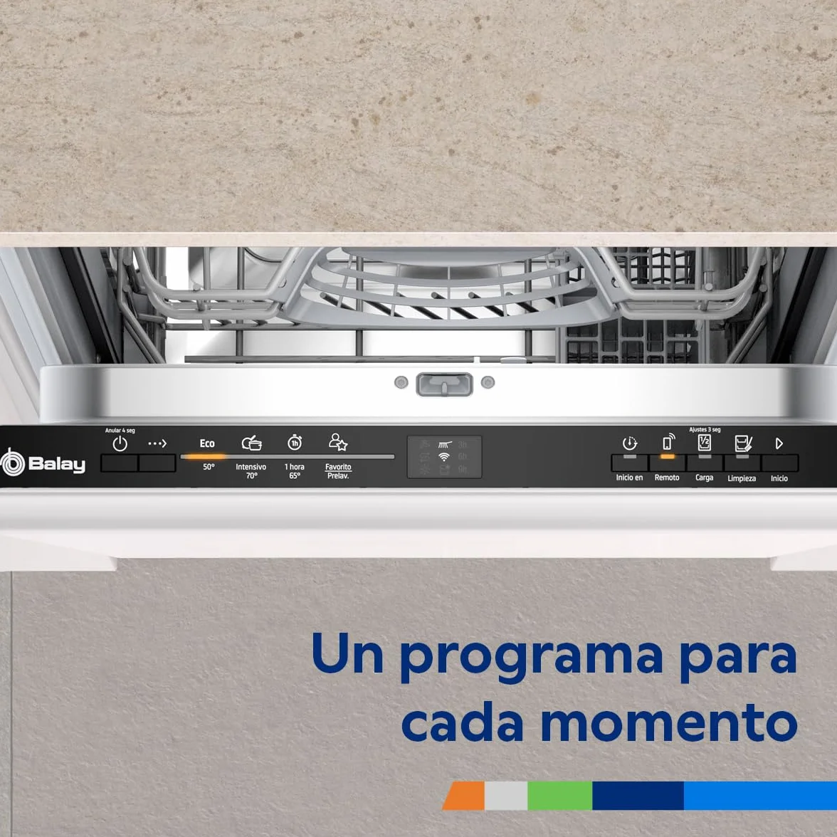 Balay Lavajillas integrable 45 cm Motor ExtraSilencio Home Connect Infolight 3VT4031NA