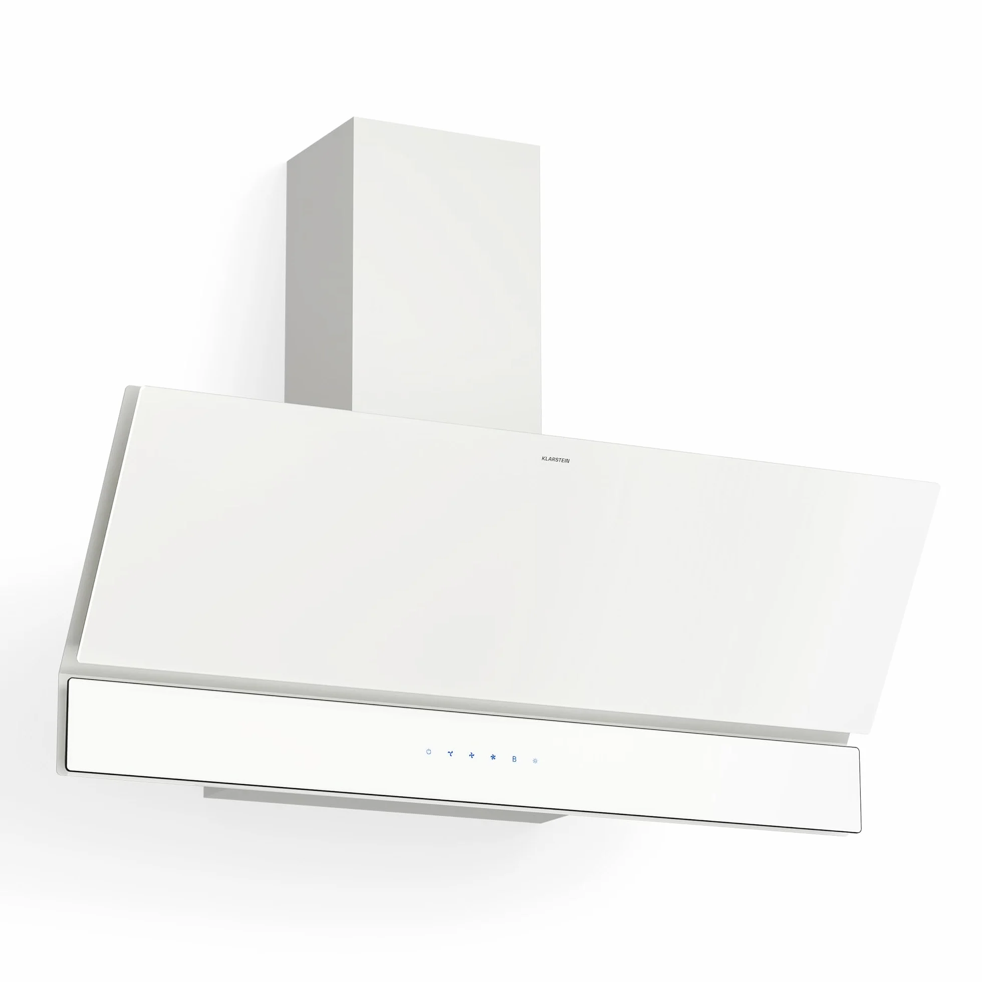 Klarstein Velaire Campana Extractora 90 cm 820 m³/h A++ LED Táctil Filtros Lavavajillas 3 Velocidades Boost Blanco