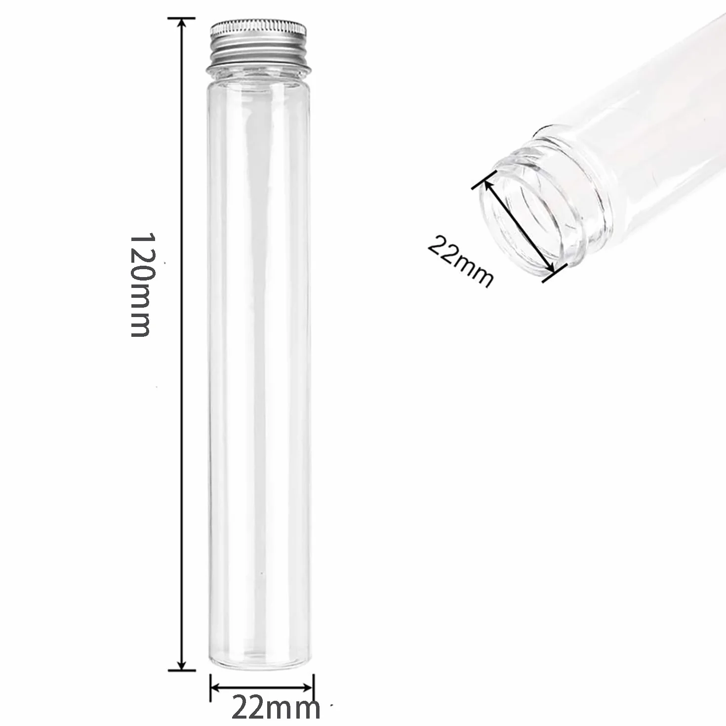 Tubos de Ensayo de Cristal 30 ml con Tapón de Rosca, 22 x 120 mm, 30 Unidades