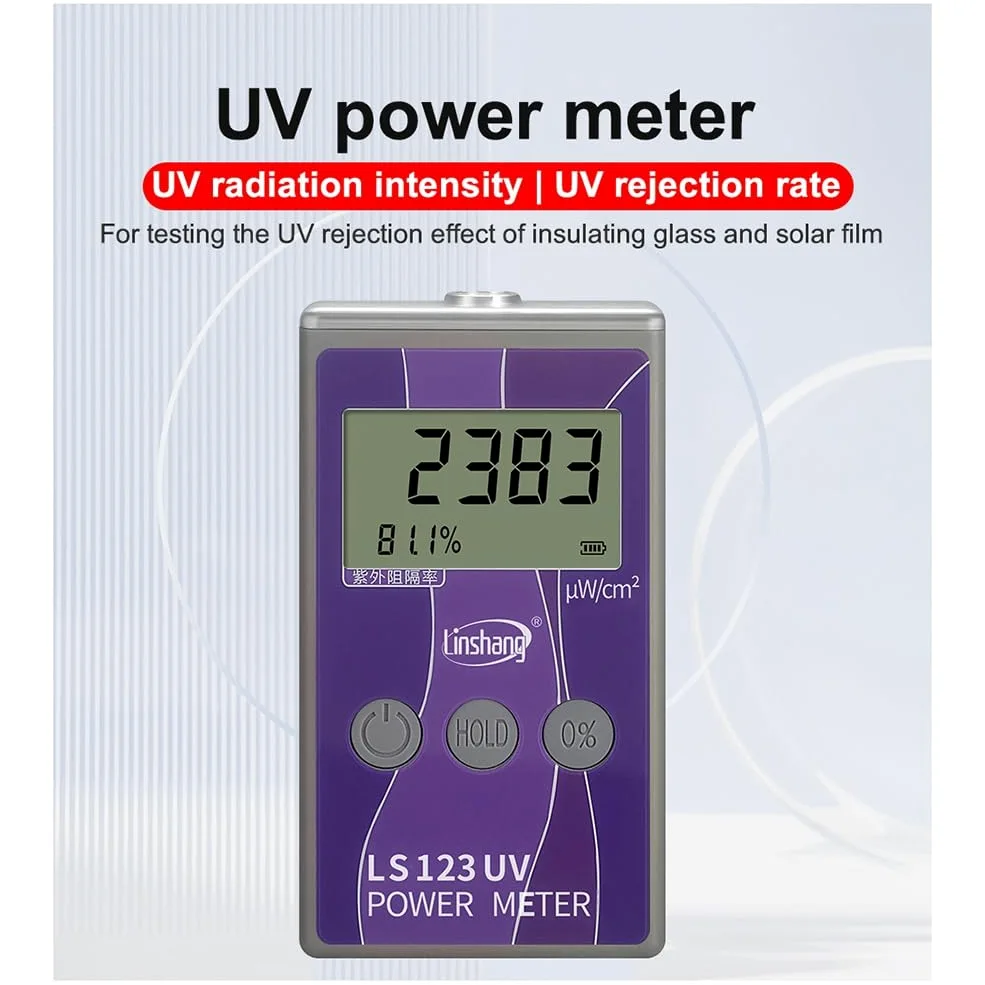 SHABD Medidor UV Portátil LS123 Mide la Radiación Ultravioleta Intensidad de Potencia Radiancia Densidad Tasa de Rechazo