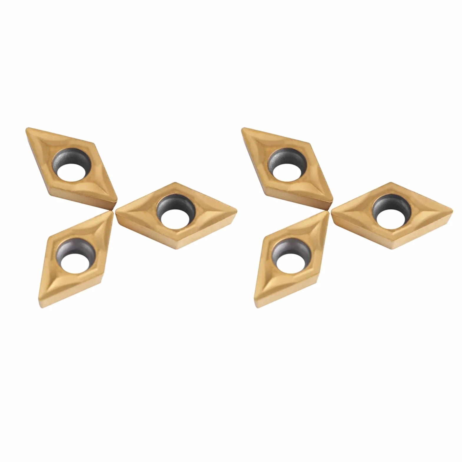 Insertos de Torno CNC DCMT070204 DCMT51.51 Cuchillos Carburo de Diamante Herramienta de torneado 10 Piezas