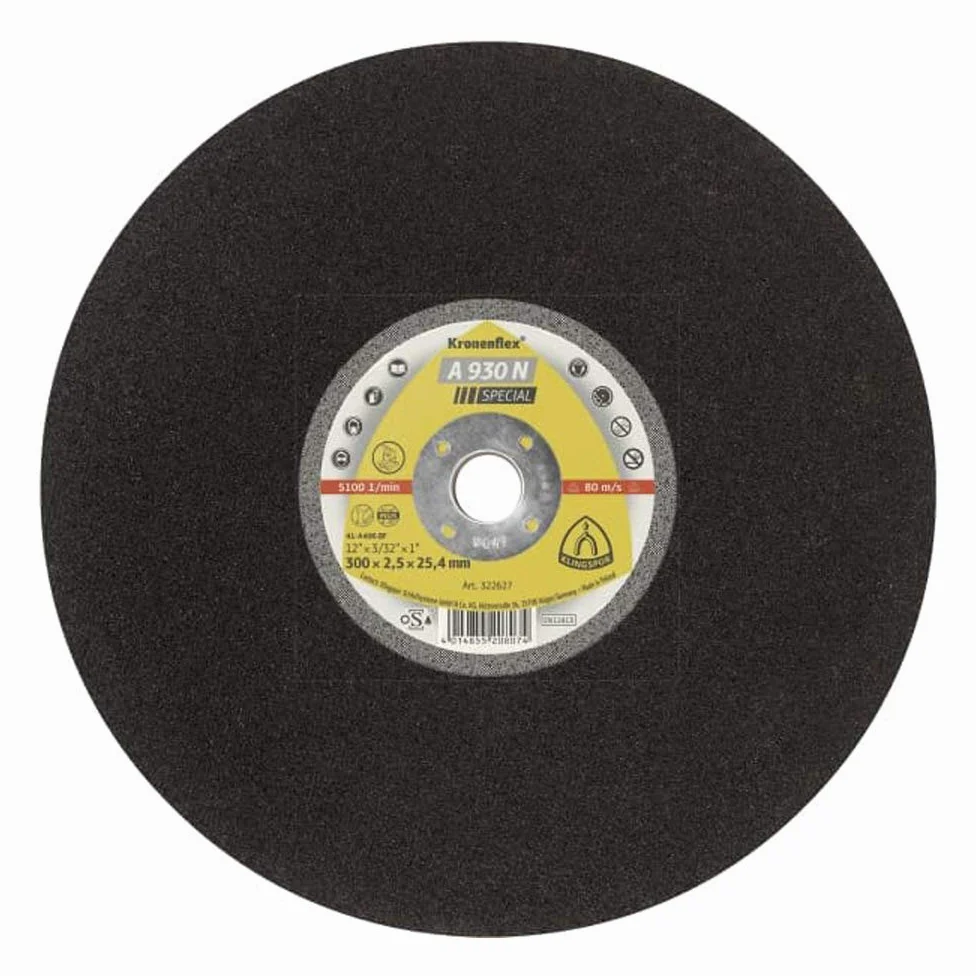 322627 A 930 N Special Kronenflex - Discos de corte para acero, rectos, 300 x 2,5 x 25,4 mm, 10 unidades