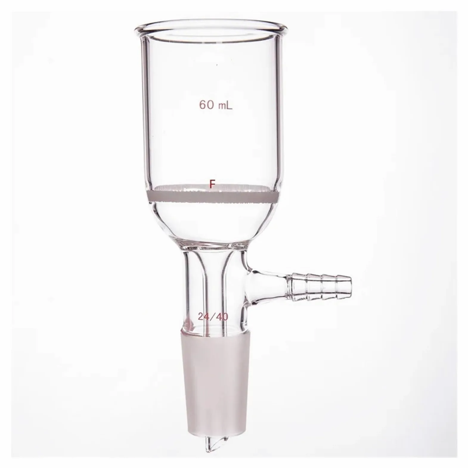 Embudo de núcleo de de 15mL-150mL con Junta de molienda, Junta Interna 24/40, Embudo de Filtro Buchner for Uso en Laboratorio(F366024F)