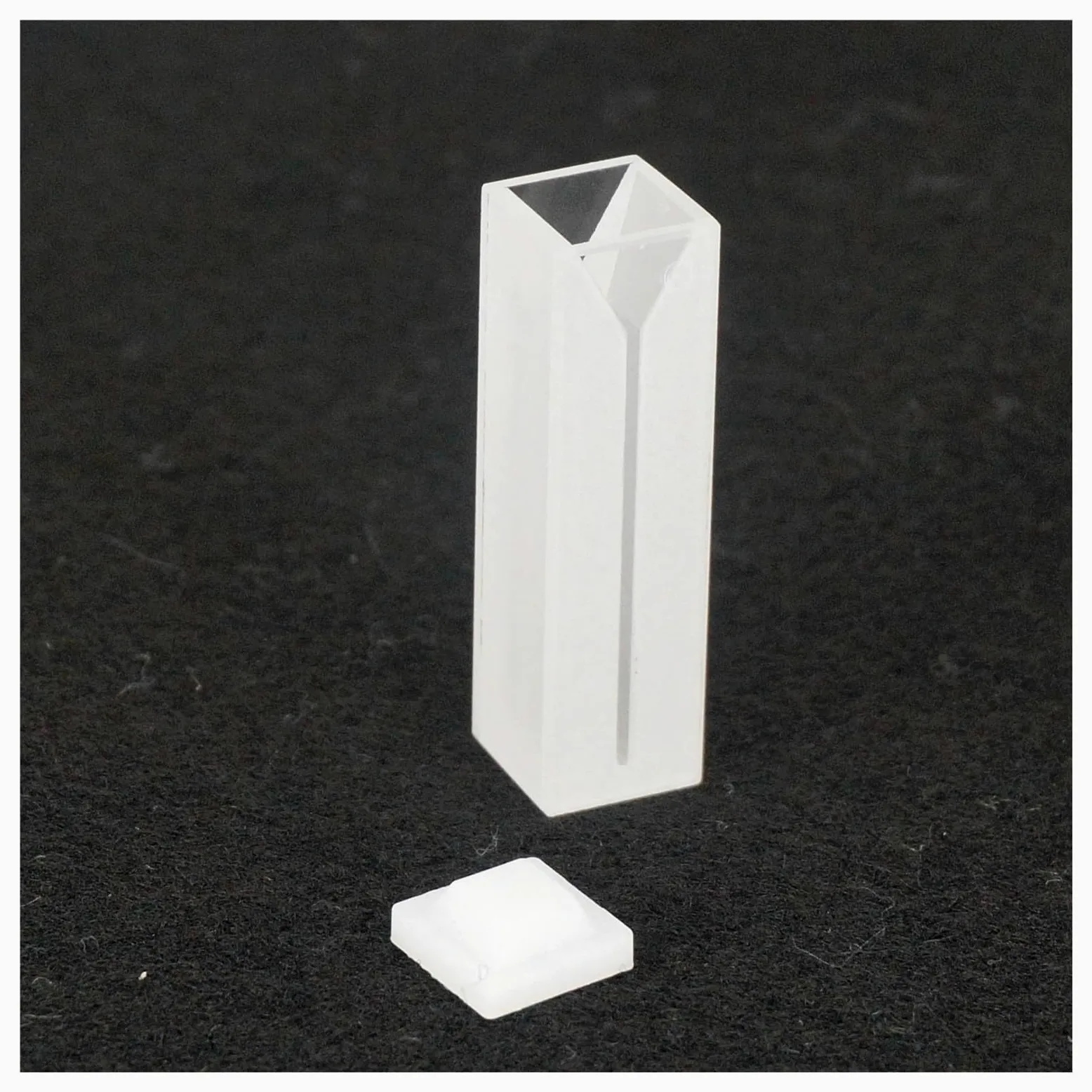 MENGKE 350ul 10mm Path Lenth Micro Cubeta De Cuarzo Con Paredes Heladas Y Tapa