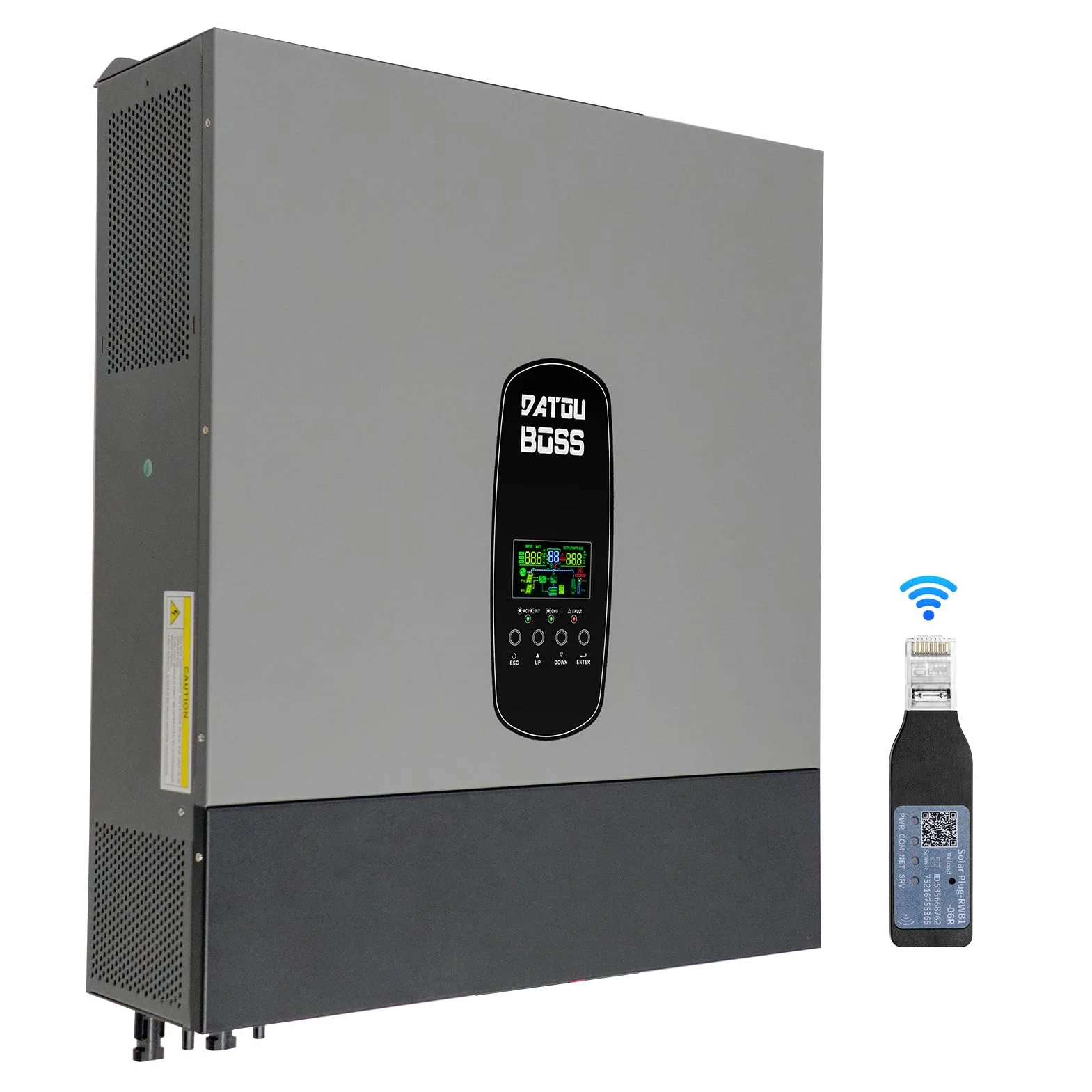 DATOUBOSS 11KW Inversor Solar Híbrido 48v, Inversor Hibrido de Conexión a Red Solar, Admite Funcionamiento en Paralelo y Funcionamiento Sin Batería con Controlador de Carga Solar MPPT de 150A
