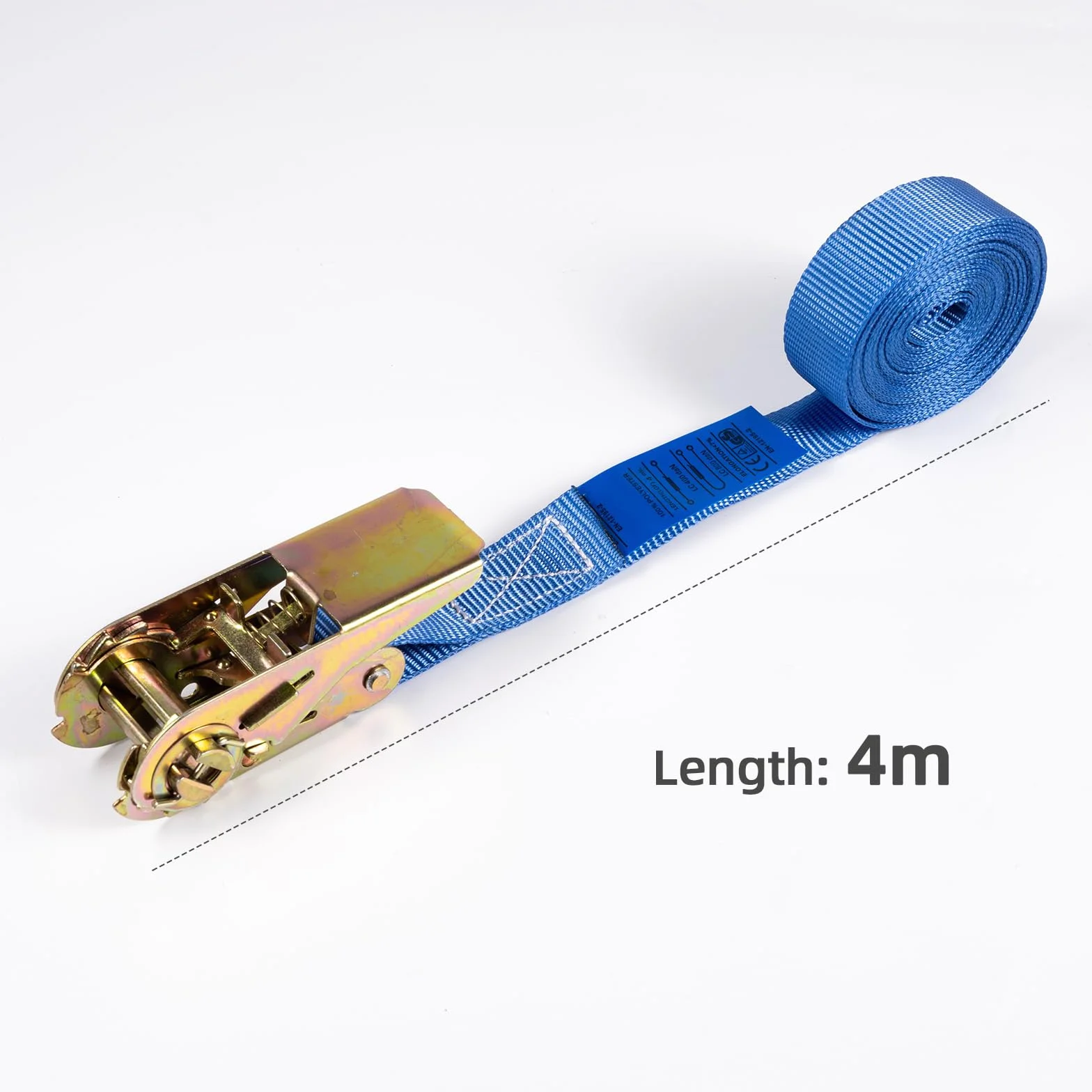 Correas tensoras con carraca 4 m robustas Amarre para Transporte Materiales Motocicletas Bicicletas mudanzas Paquetes Camping 2 Unidades Azules