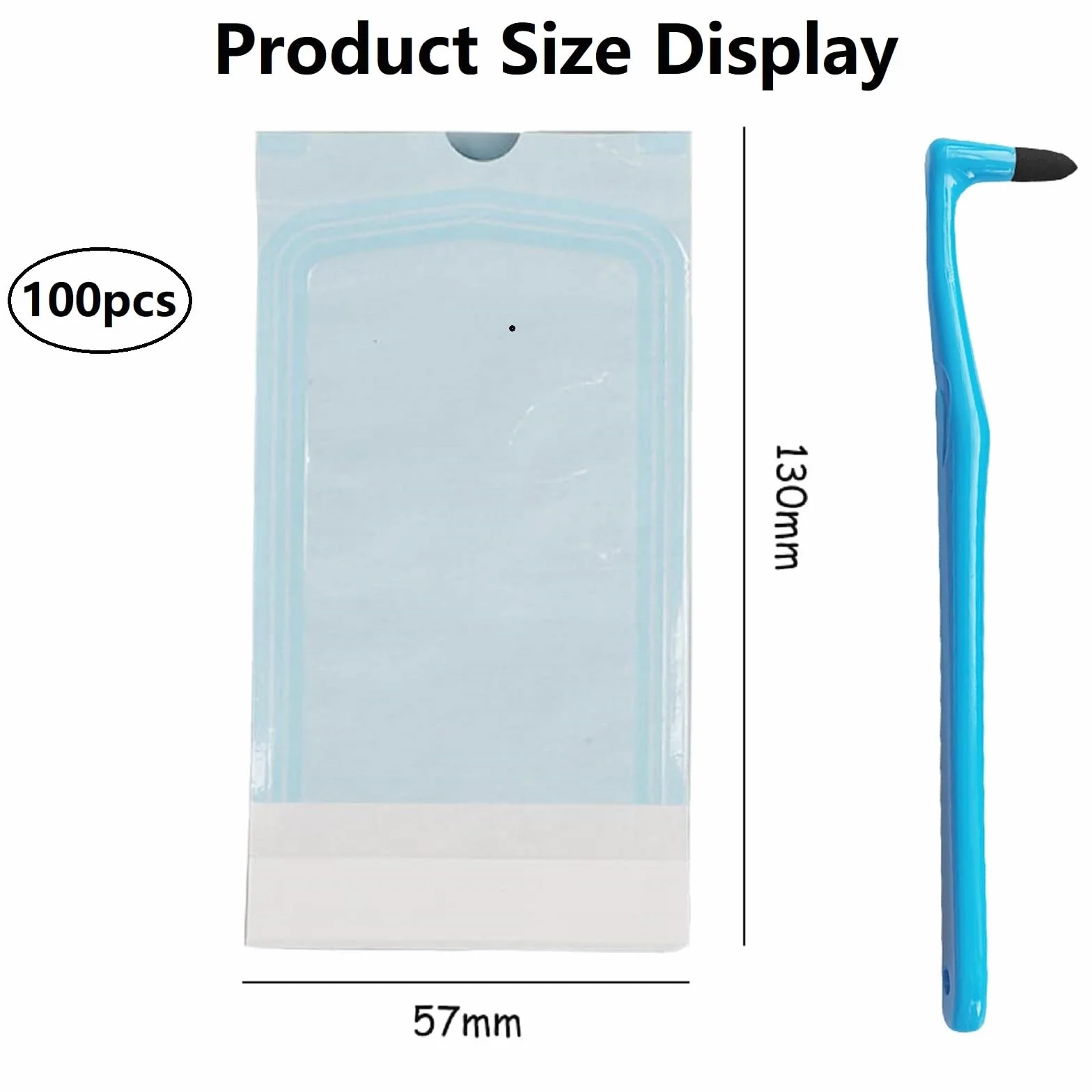Bolsas de Esterilización Autoadhesivas 100Pcs 57×130MM