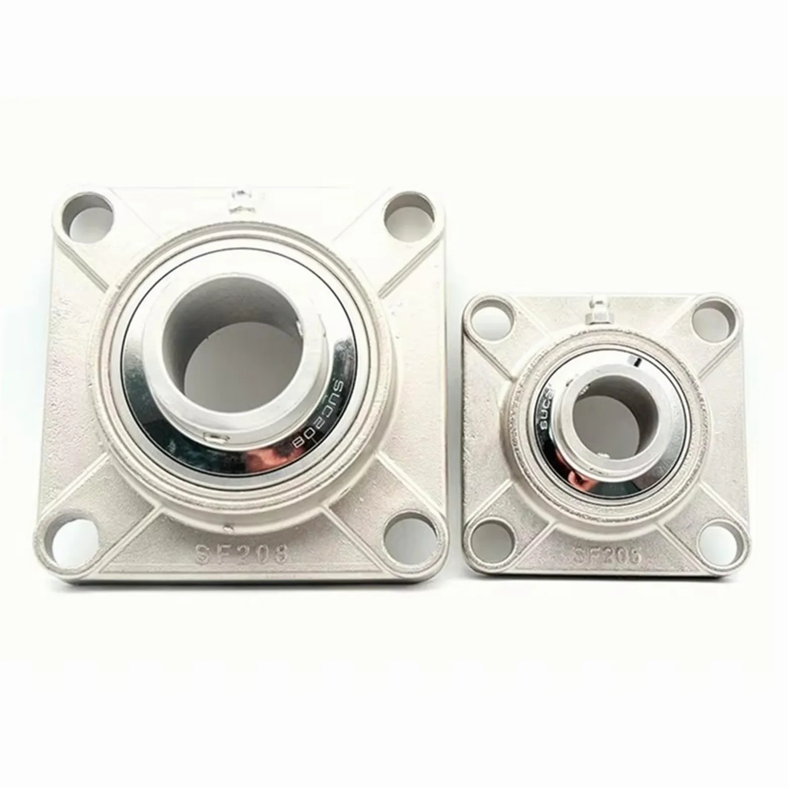 Rodamiento de inserción de base cuadrada de acero inoxidable 304, rodamientos de chumacera montados serie SUCF201 a SUCF210(SUCF206 Bore 30mm)
