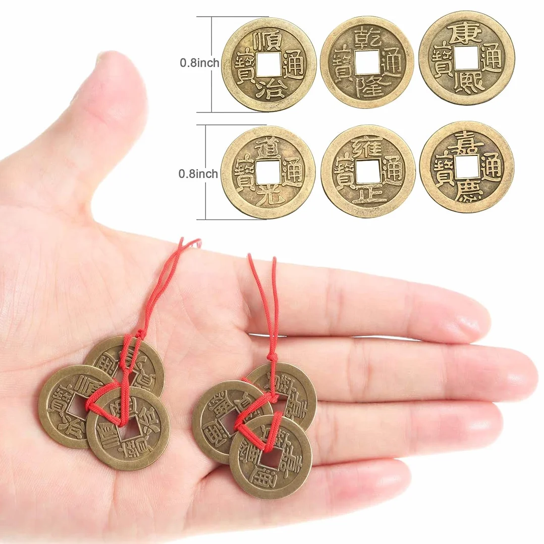 Feng Shui Monedas Chinas 50 Piezas Moneda de la Suerte I-Ching 2 cm