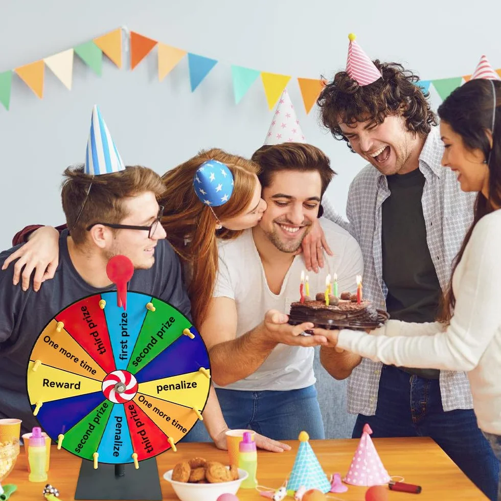 Lotvic Rueda de la Fortuna 30cm Juego de Ruleta Reutilizable para Carnaval y Feria