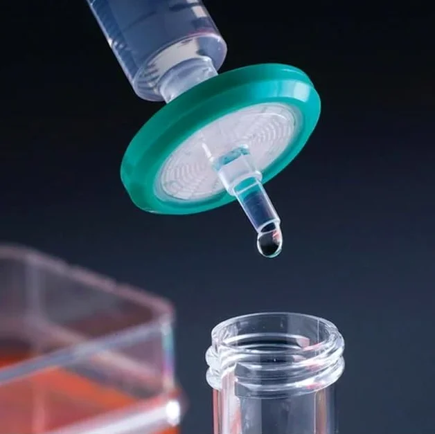 Unidad de filtro de jeringa de laboratorio 33 mm Millipore Membrana de filtro de polietersulfona PES 0,22 um Esterilizado SLGP033RB 50 piezas