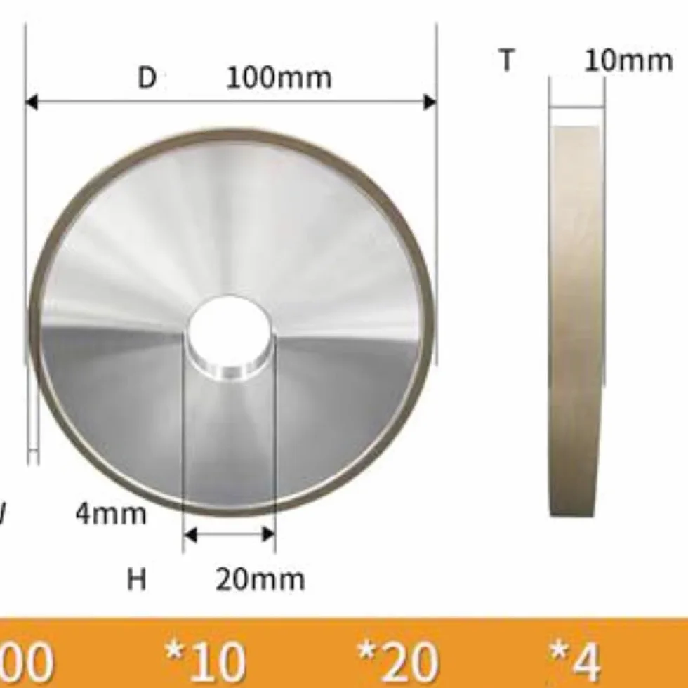 discos abrasivos, Muela abrasiva de diamante, resina CBN, nitruro boro cúbico, 150 mm, 200, acero alta velocidad for rectificado metales, herramienta corte eléctrica/100 x 10 20 4(100 * 10 * 20 * 4)
