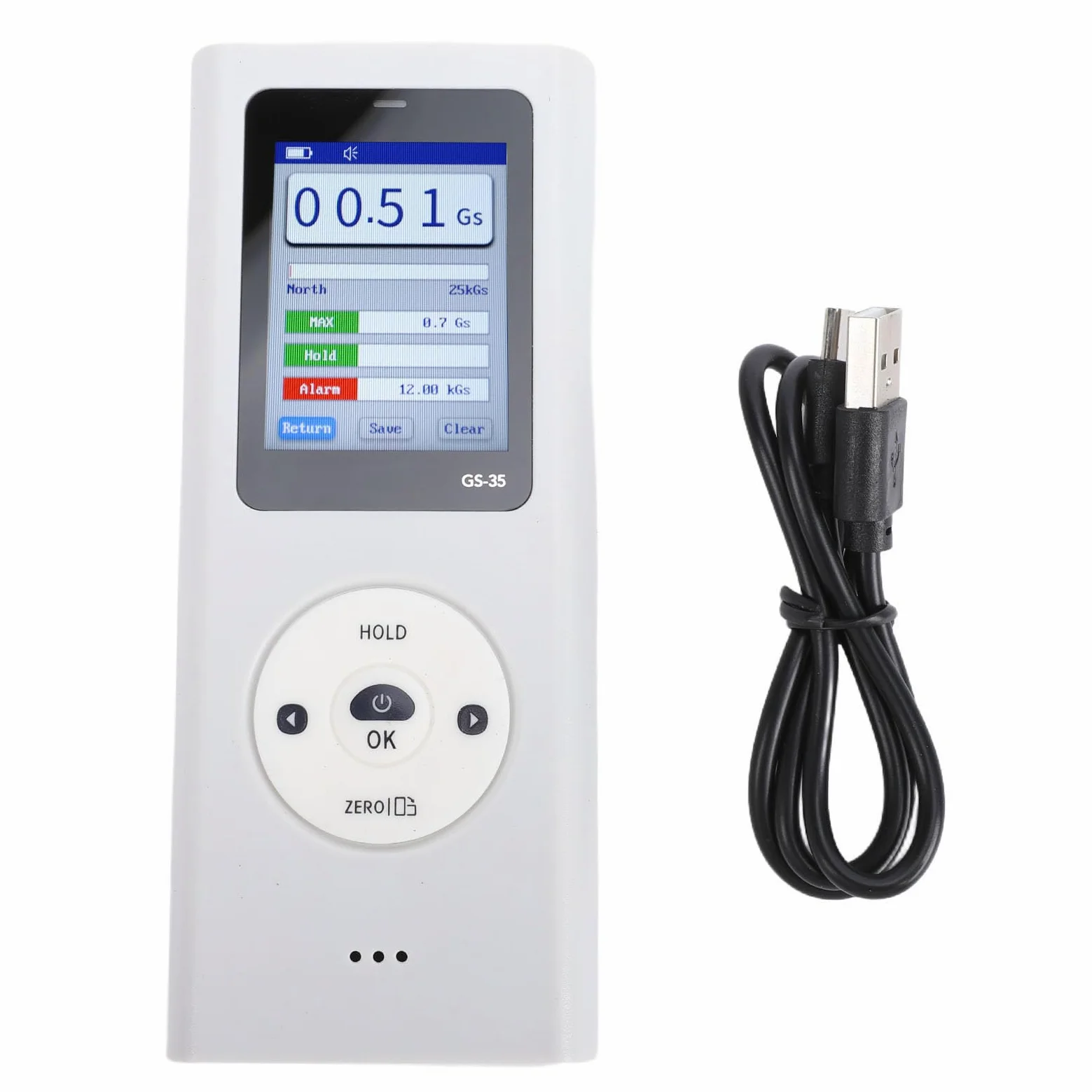 Gauss Meter, Medidor de Campo Magnetico 0-2500mT, Pantalla Retroiluminada, Apagado Automatico 5 Min, Probador de Fuerza de Campo Magnetico, para Materiales Magneticos, Fabricantes,