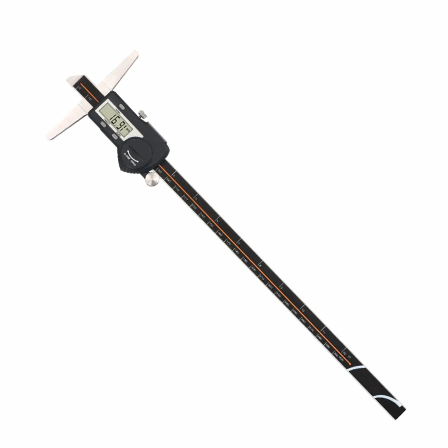 Medidor de profundidad digital electrónico de acero inoxidable 0-300 mm, rango de 0,01 mm, precisión IP54, pantalla LCD impermeable para uso industrial (0-300 mm)