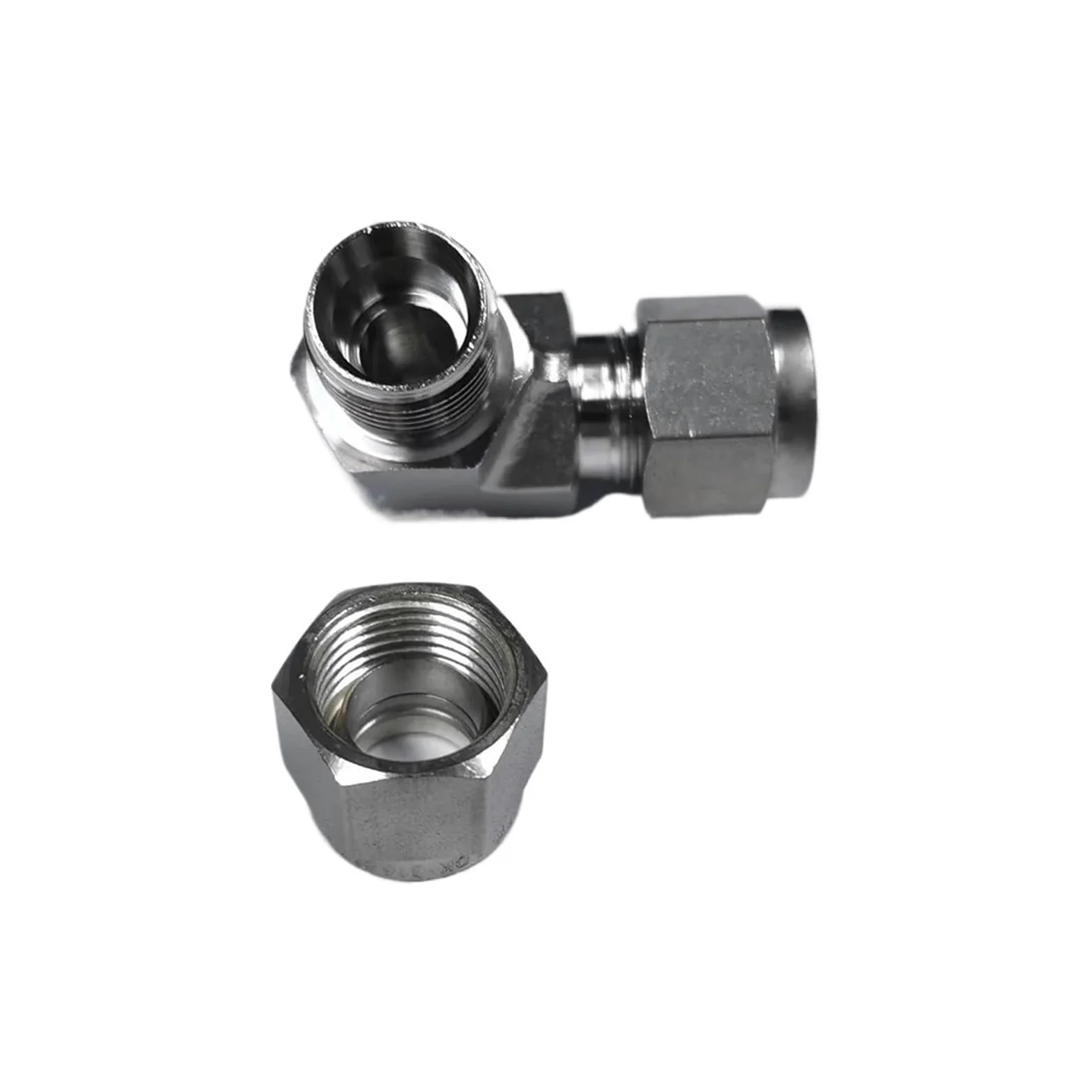 Accesorio de tubería de compresión de codo de unión OD de doble virola, accesorio de tubo de 1/8 "1/4" 3/8 "1/2" 3/4 "para plomería de compresión(3/4")