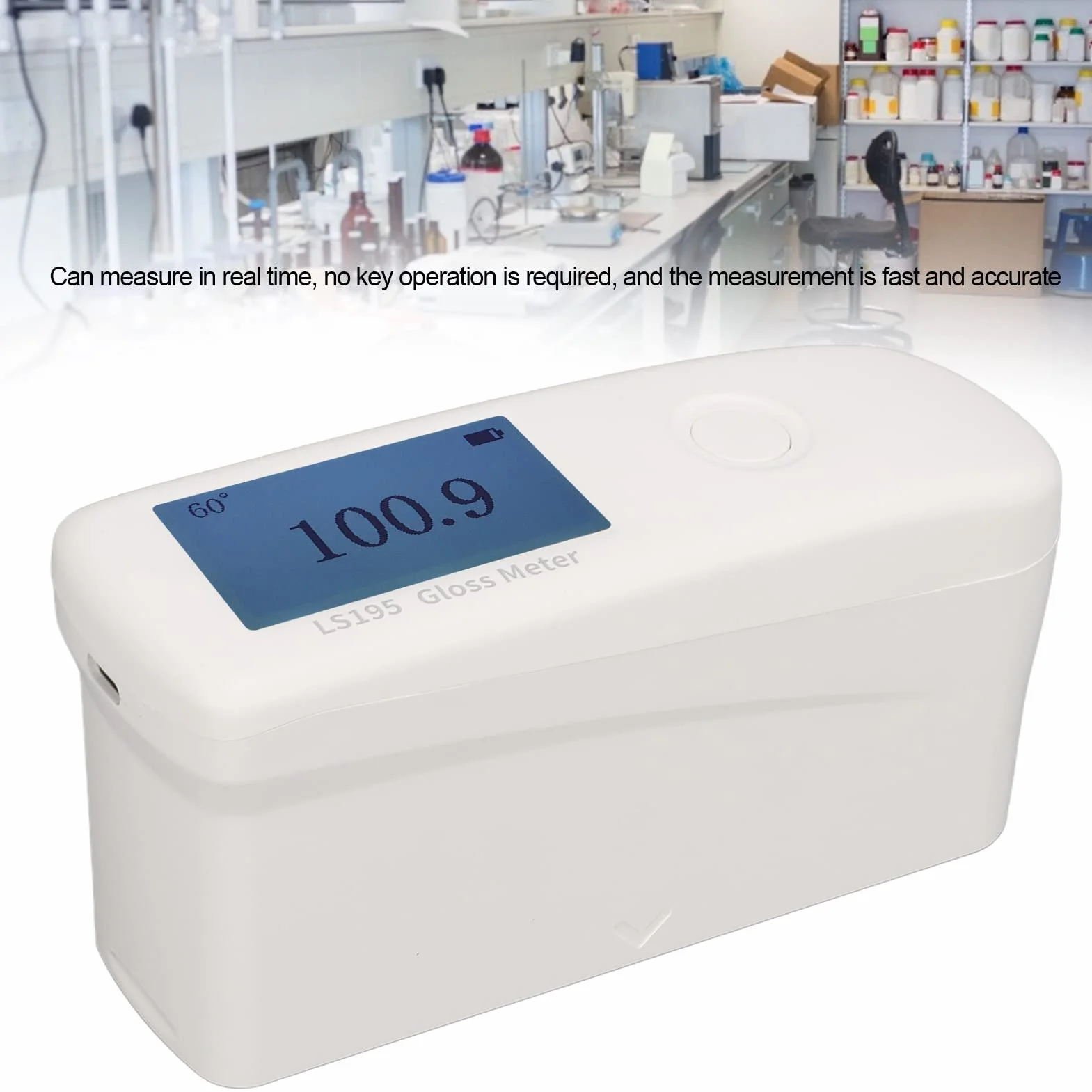Kudoo Brillómetro, Digital Precisión Probador de Medidor de Brillo Ángulo de Prueba 60˚, Autocalibración 0-200GU Brillómetro con Batería Recargable, Función de Almacenamiento Datos, Medición Continua
