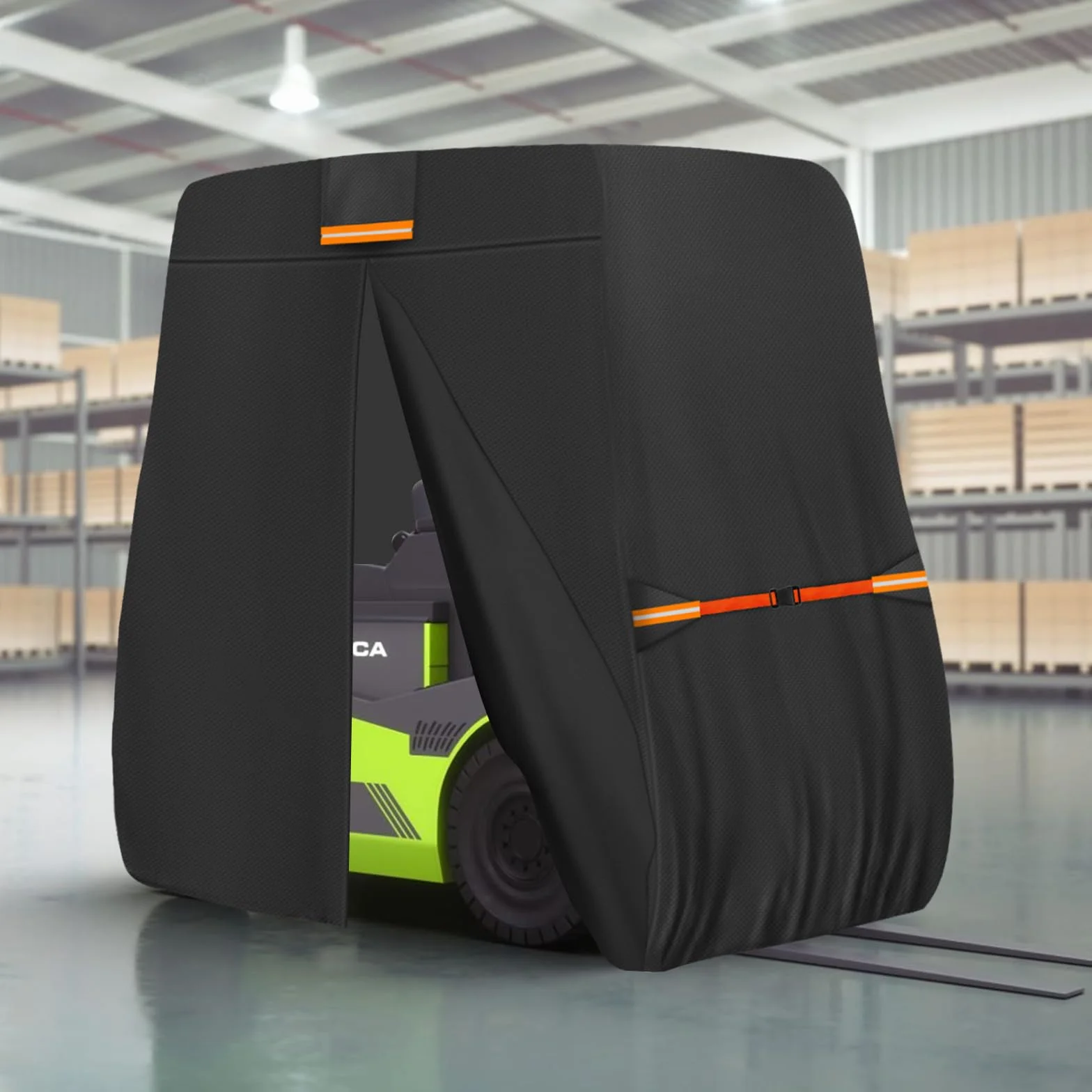 Cubierta para carretilla elevadora, impermeable, transpirable, cubierta protectora para carretilla elevadora que puede levantar aproximadamente 3628 kg, 420D para carretilla elevadora, cubierta para