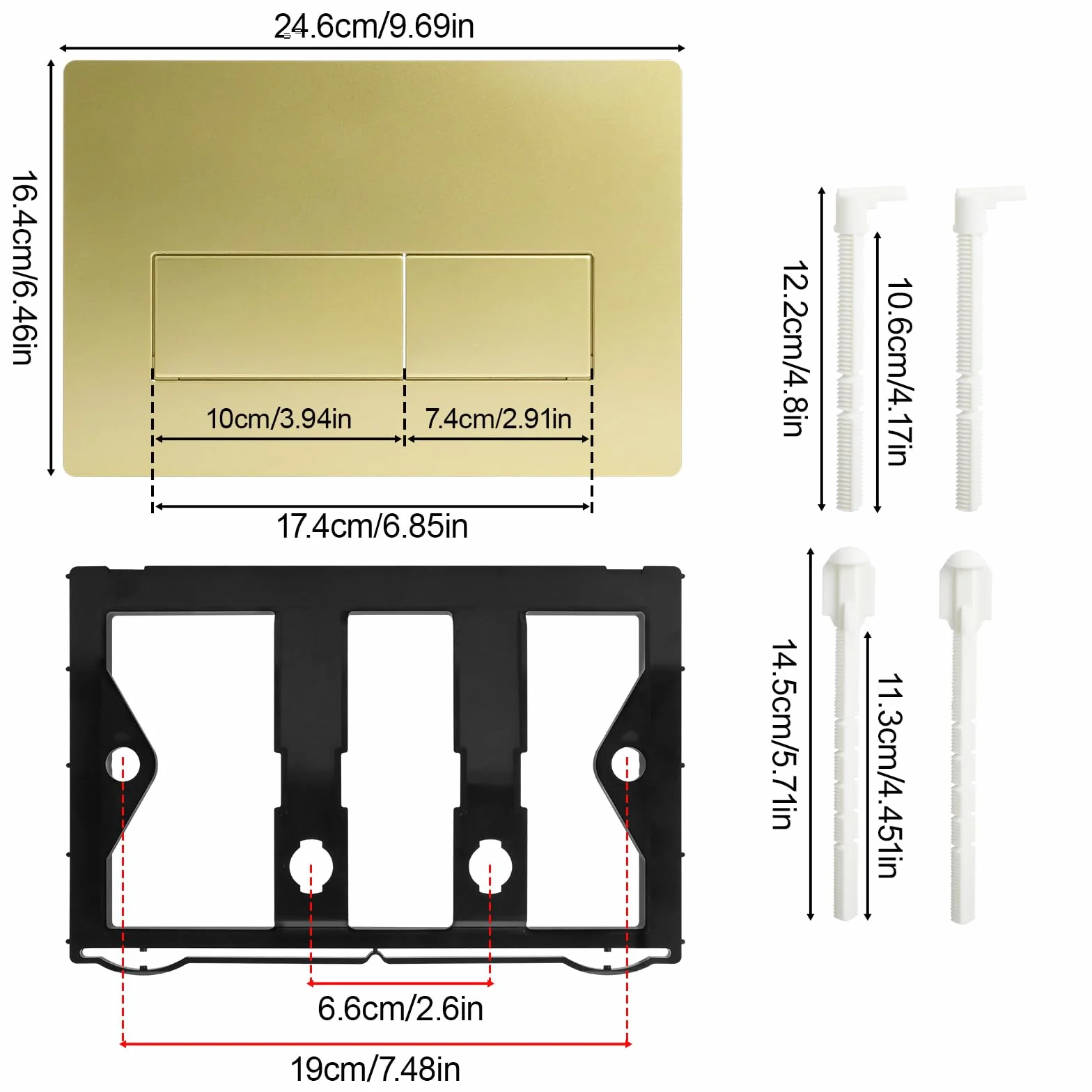Placa de descarga WC GEBERIT SIGMA01 115.770.11.5 243×163mm oro