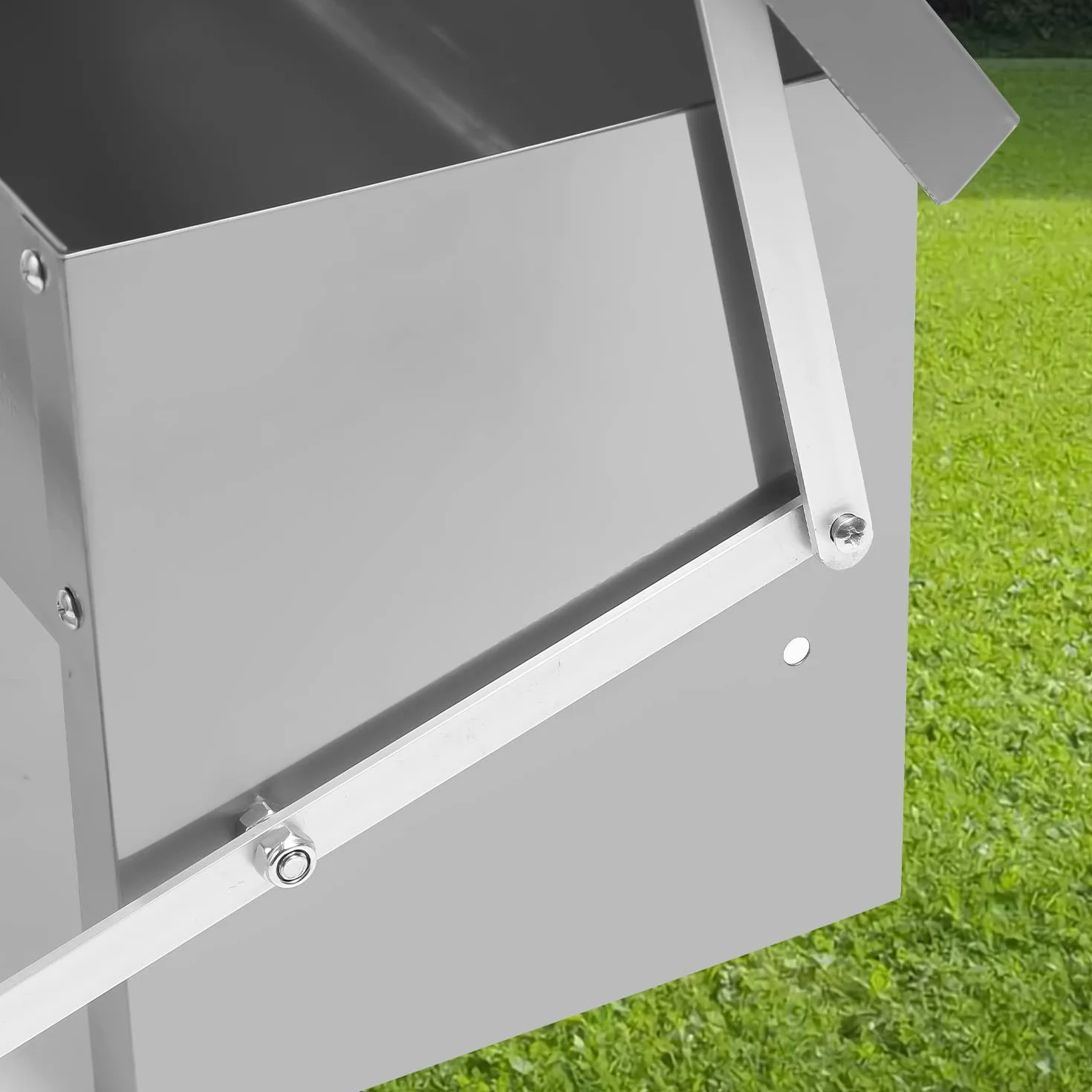 Randaco 3 comederos automáticos para pollos de acero galvanizado, 5 kg, comedero con pedal automático y manta resistente al agua