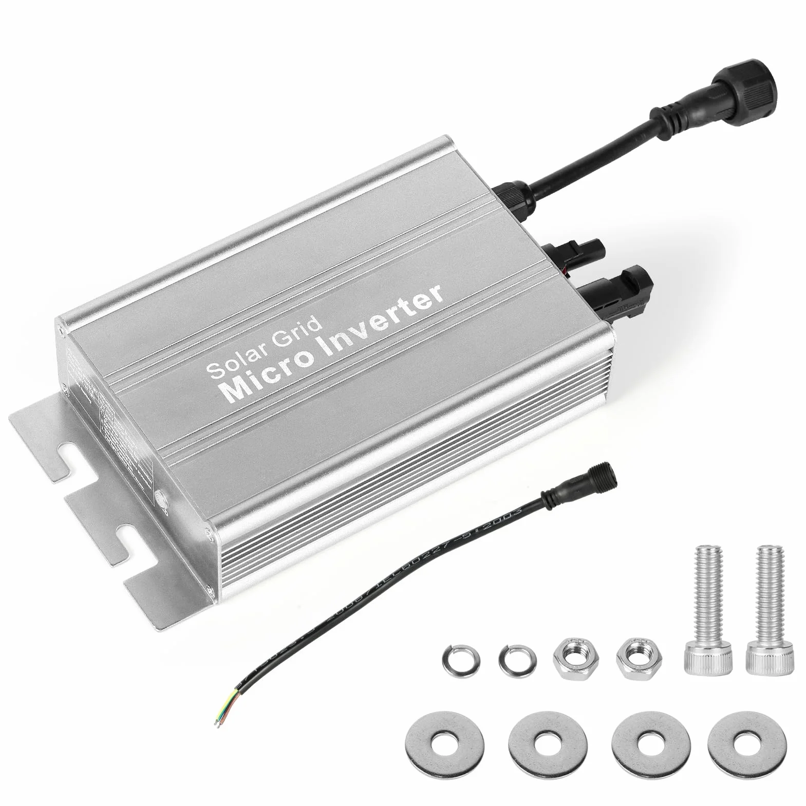 DEWIN Microinversor, Microinversor Solar 700W 230V Inversor de Onda Sinusoidal Conectado A la Red IP55 Inversor de Conexión A la Red Solar de Aleación de Aluminio A Prueba de Agua