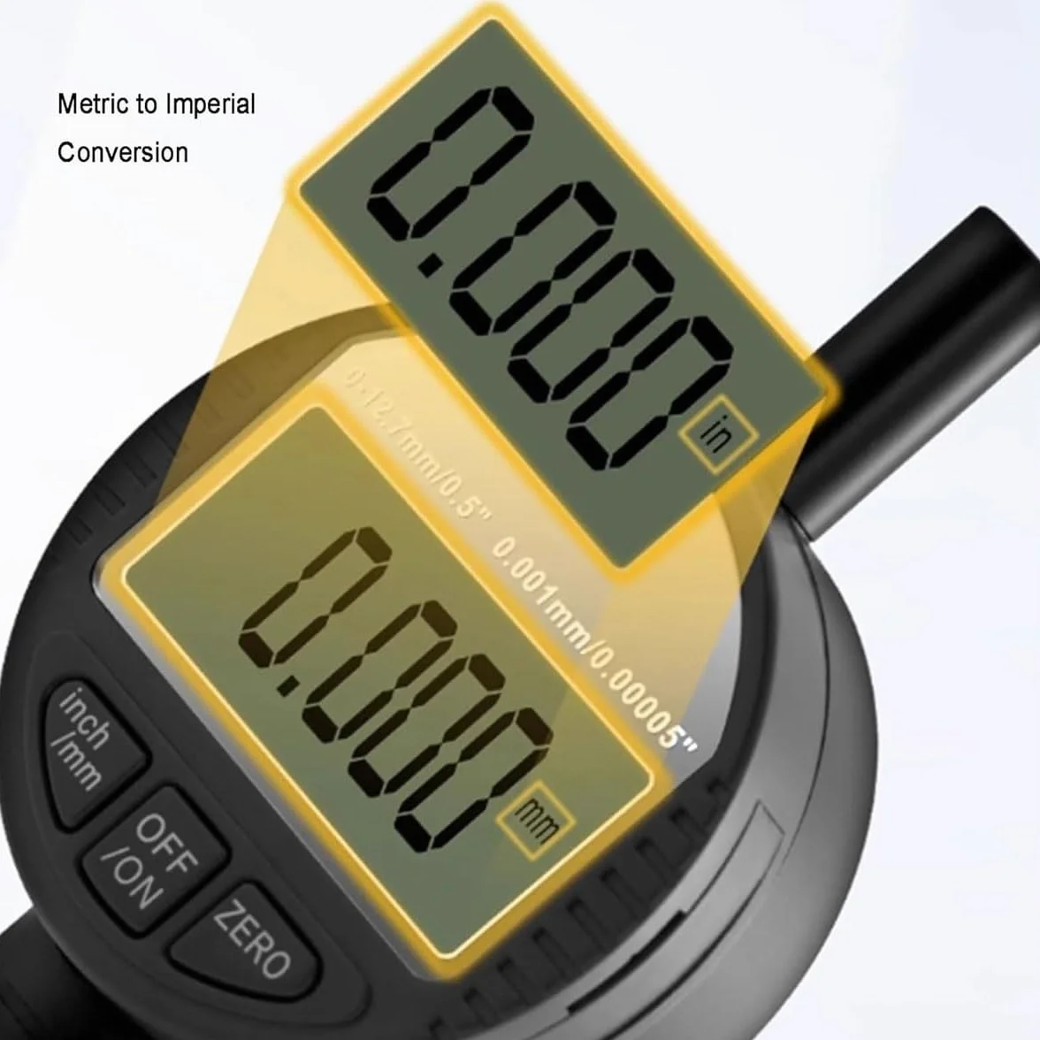 Rugosímetro digital portátil con mango antideslizante, rango de medición de 0 a 6,5 ​​mm y precisión de ±2 μM, 2 tipos de conversión de unidades y salida de datos, for rectificado e impresión.