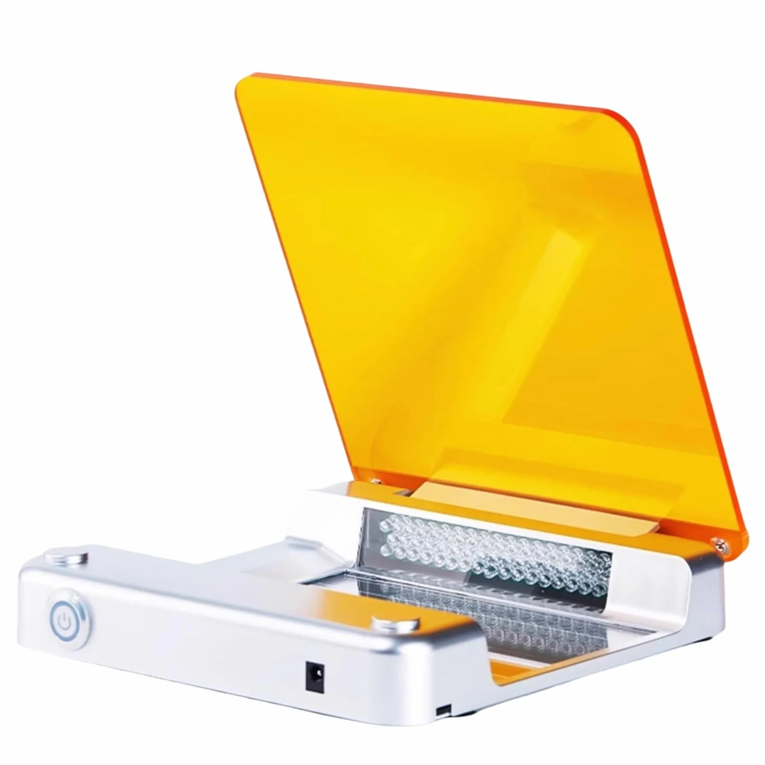 Transiluminador de luz azul para electroforesis en gel, 160 mm x 70 mm, intensidad ajustable, filtro ámbar, longitud de onda máxima de 470 nm, ideal para laboratorio y uso biológico