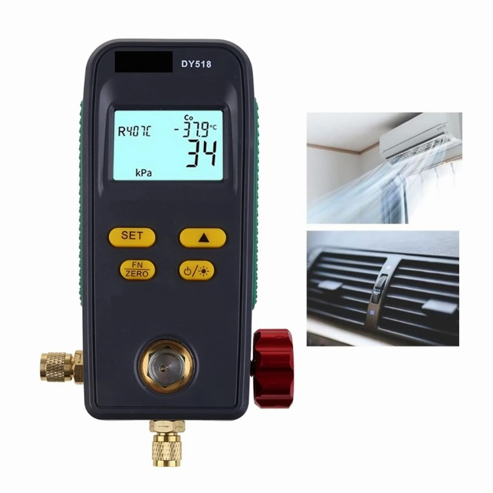 Refrigeración Digital MANIO CAUSIO Air Aire ACONDIBILIDAD Presión Temperatura electrónica Manómetro Probador M4yd,Alta precisión