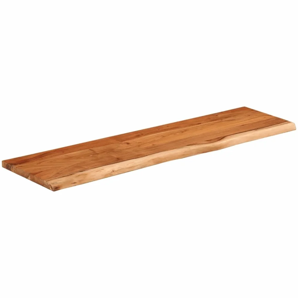 vidaXL Tablero Rectangular, Superficie de Mesa Auxiliar, Tablero de Repuesto, Superficie de Comedor, Madera de Acacia Borde Vivo 140x40x2,5 cm