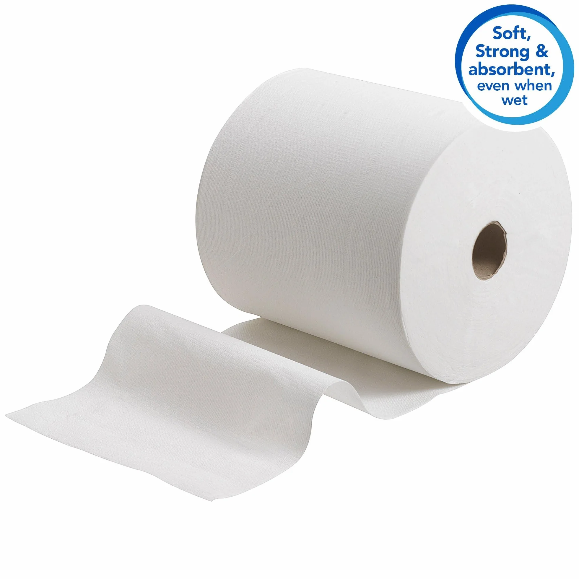 Scott Toallas de Mano en Rollo 6667, 1 Capa, Secamanos Suaves y Resistentes, Tecnología Airflex, Alta Capacidad, Uso Alimentario y Certificación Ecológica, 6 Rollos x 304m (1.824m Total)