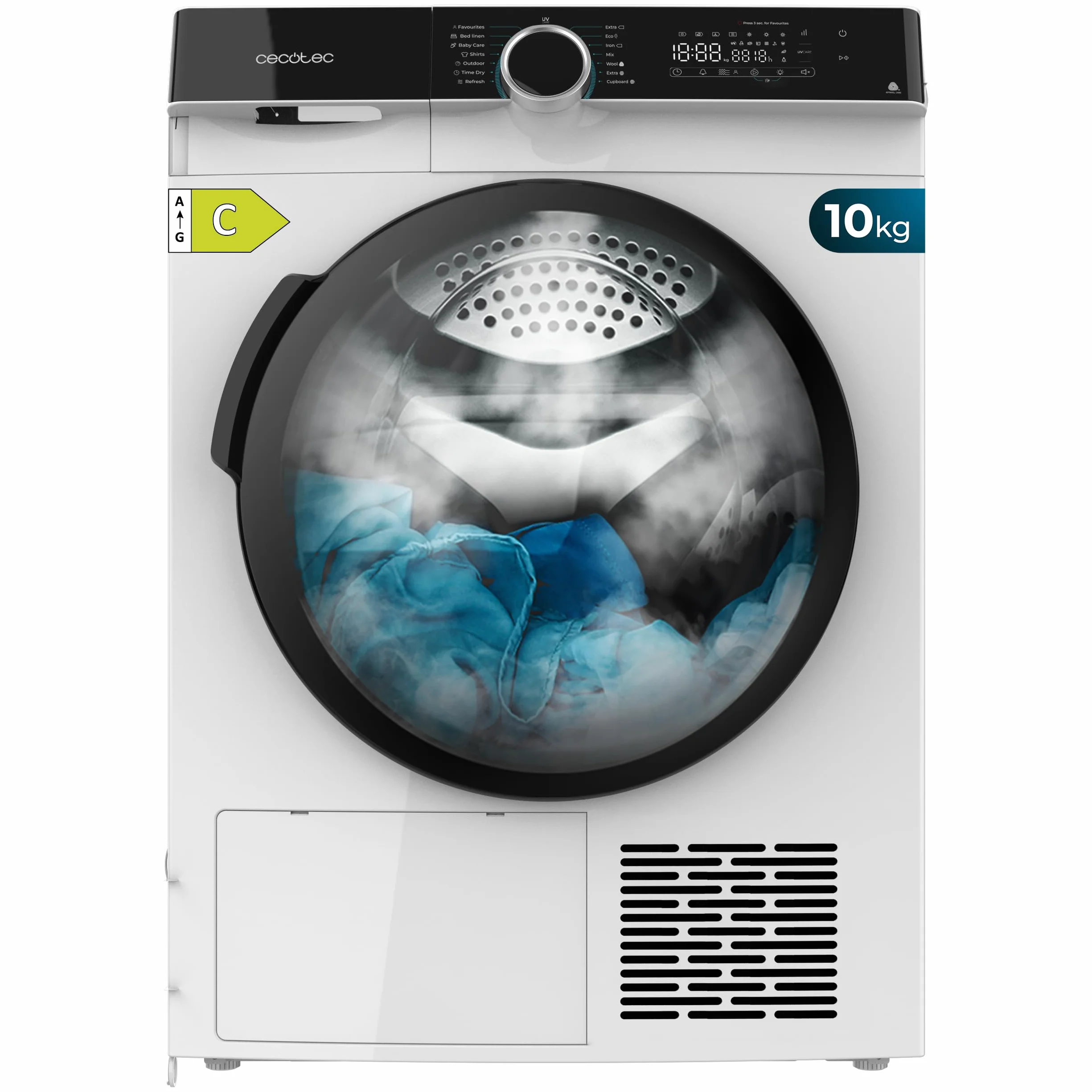 Cecotec Secadora de Ropa Bomba de Calor 10kg Bolero Dresscode Dry 10505 Inverter A+++
