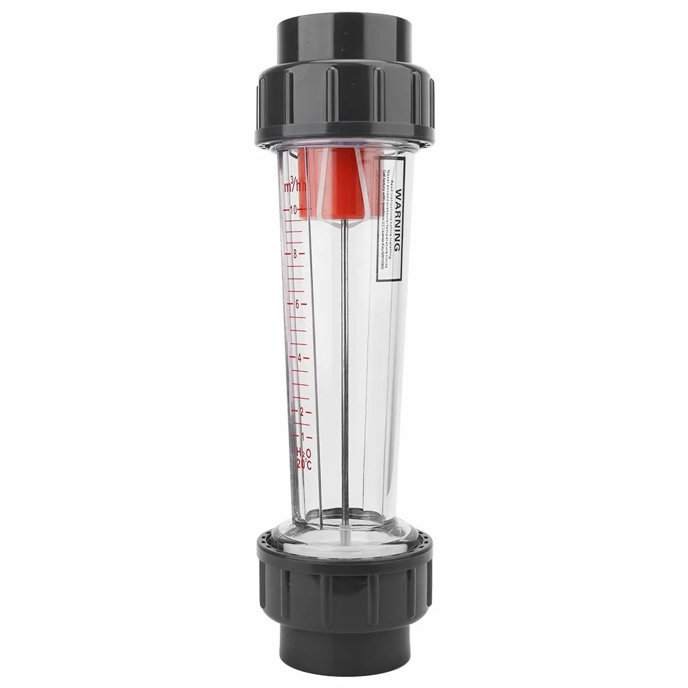 Medidor de Flujo de Agua LZS-50 1-10m³/H Rotómetro Tubo de Plástico