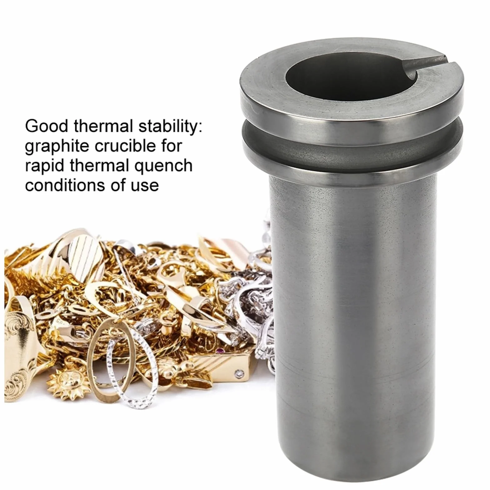 Crisol de grafito para fundición de metal, oro, plata y platino (1 kg)