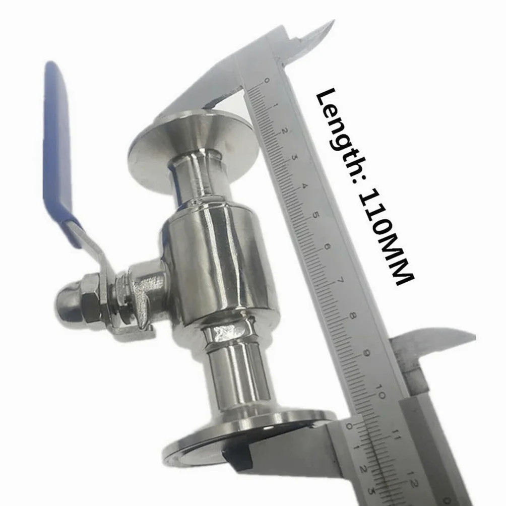 conexión rápida de la válvula de Bola, 3/4" 19mm 304 Stainless Steel Sanitary Ball Valve Tri Clamp Ferrule Type, For Homebrew Diary Product