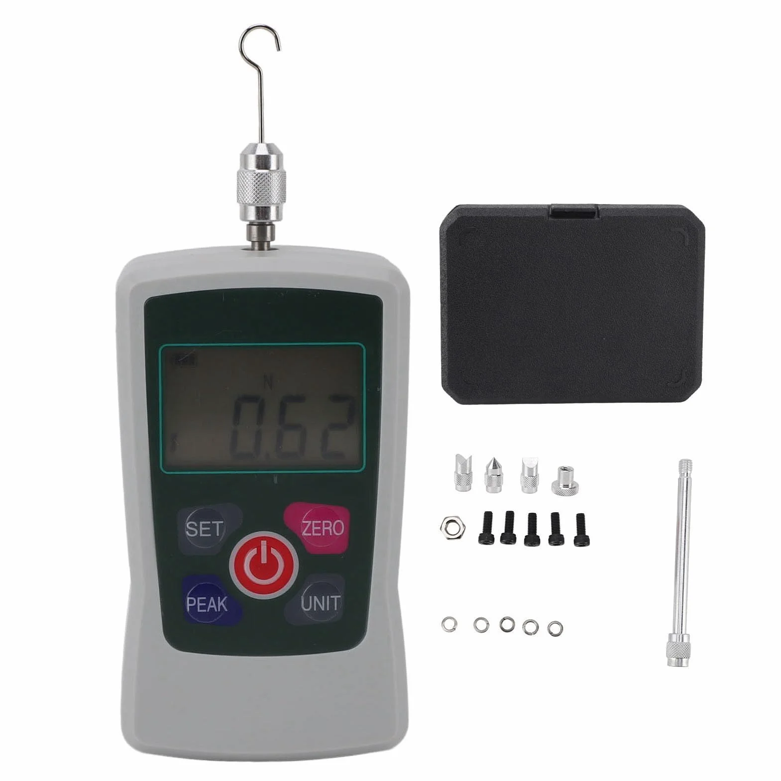 Medidor de fuerza digital Probador de empuje y tracción 2N-20N, medidores de presión y tracción de tensión de alta precisión, mini medidor de fuerza de gatillo multifuncional, medidor de
