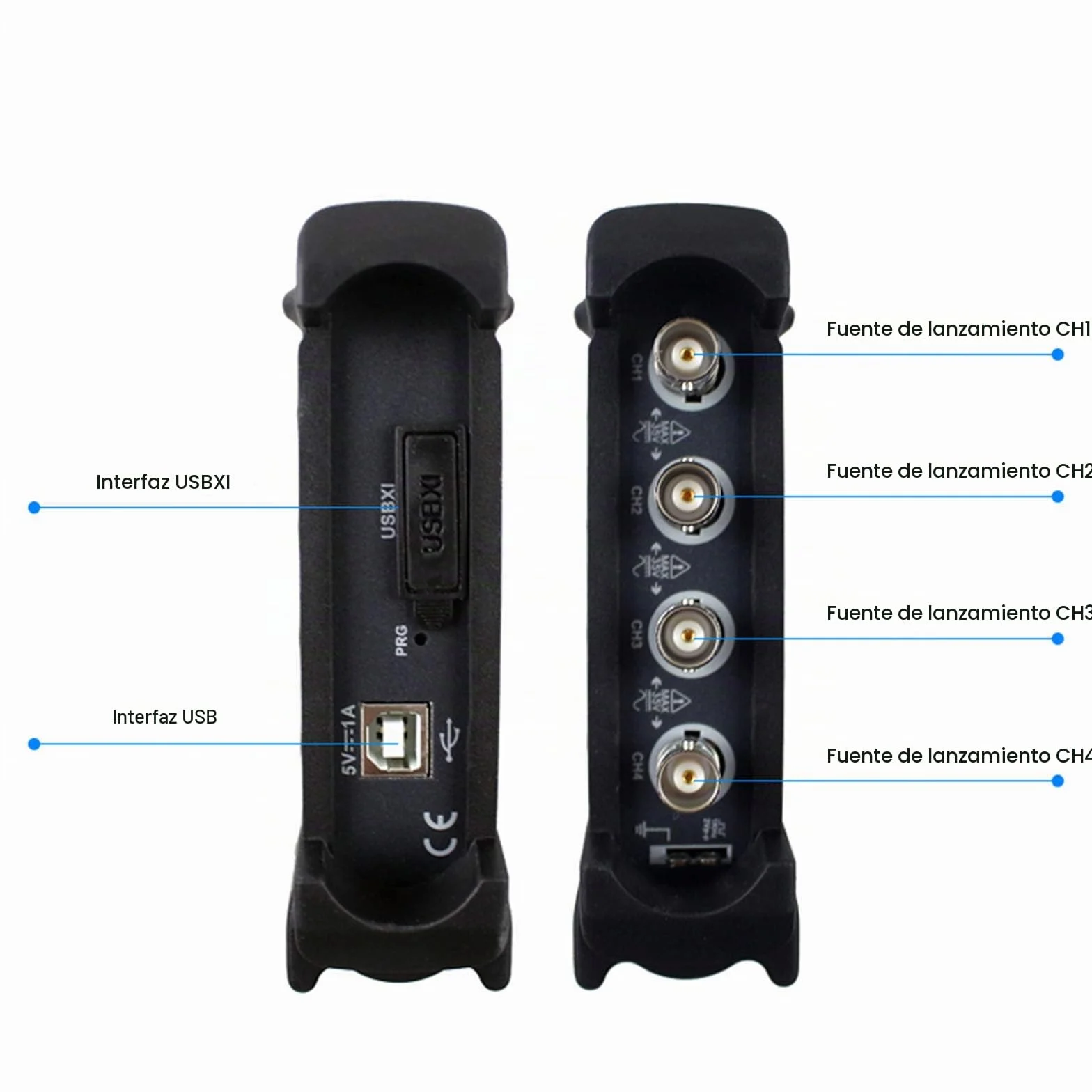 Osciloscopio 6074be de 4 canales con diagnóstico automotriz USB para PC (70 MHz) de Hantek
