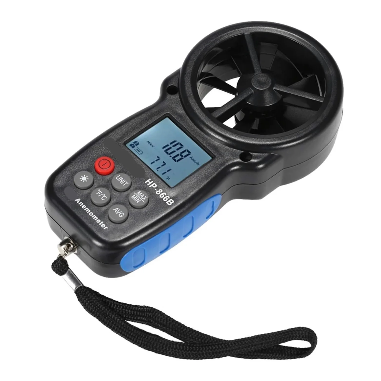 Anemómetro Digital 866B Velocidad del Viento Medición de la Temperatura de la Velocidad del Aire