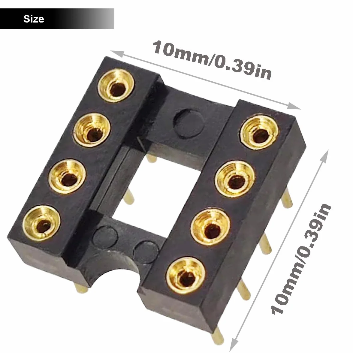 30 pzas DIP-8 IC Sockets Ronda Zócalo IC 8 pines paso 2,54 mm Adaptador Tipo de soldadura chapado en oro no es fácil de romper,con alambre de estaño Pen