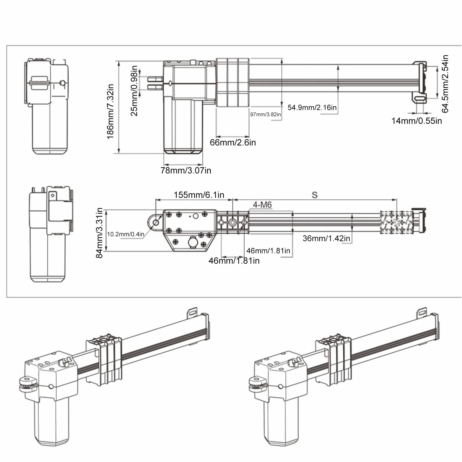 Sillas Elevadoras De Sofá Reclinables Eléctricas Actuador De Motor De Sofá Reclinable Eléctrico Carrera De 333 Mm Protección IPX4 DC29V Para Sillas Elevadoras De Sofás Eléctricos