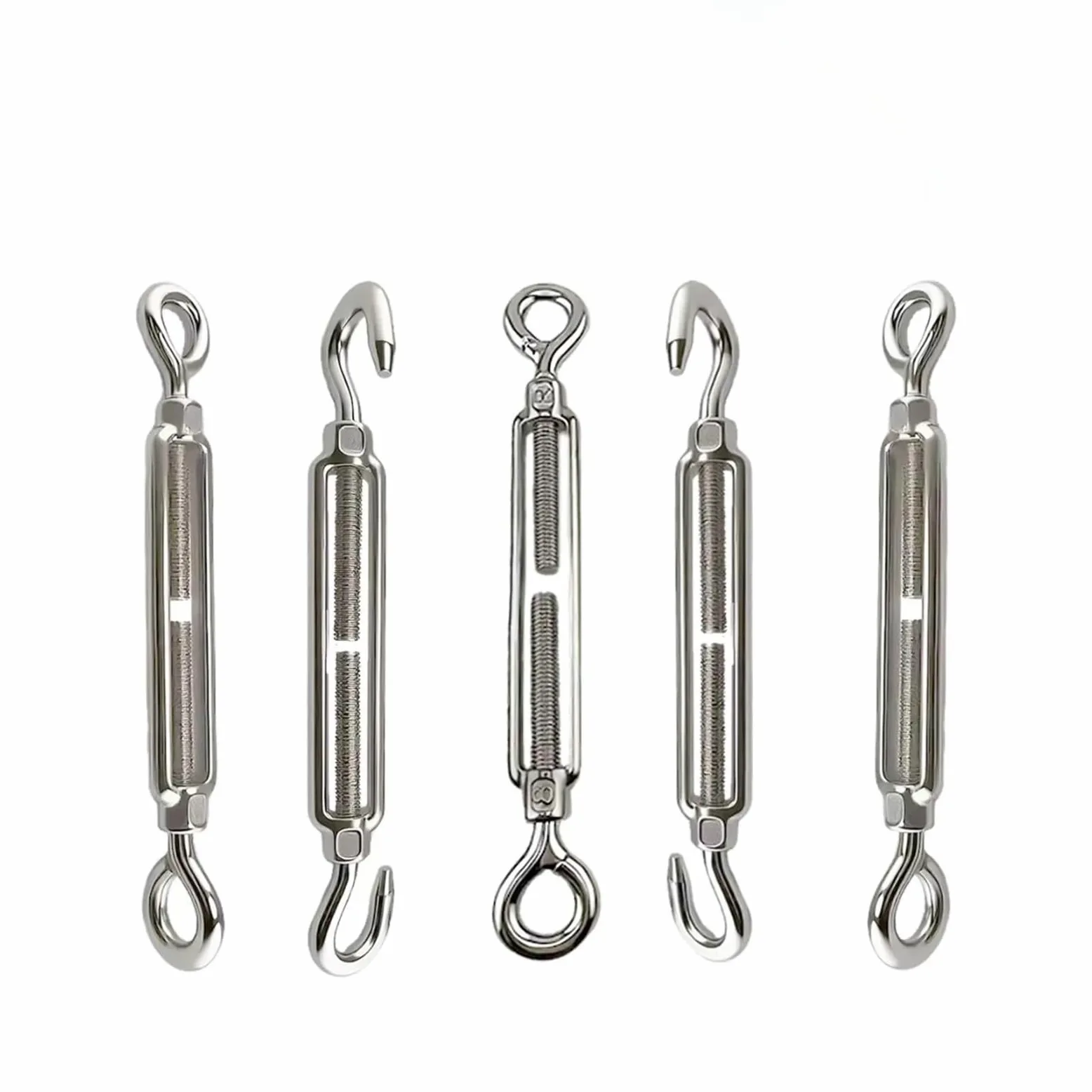 6 uds M4-M16304 ganchos de acero inoxidable y tensor tensión cuerda alambre con ojo Para Cable(Color 3,M16)