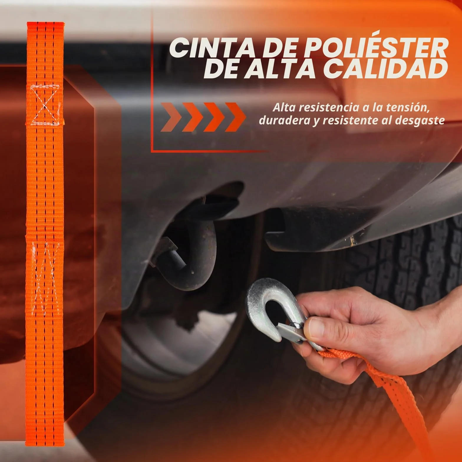 Cinchas de Amarre Eslingas de Carga 6 Piezas 1000 Kgf 43 x 3,8cm