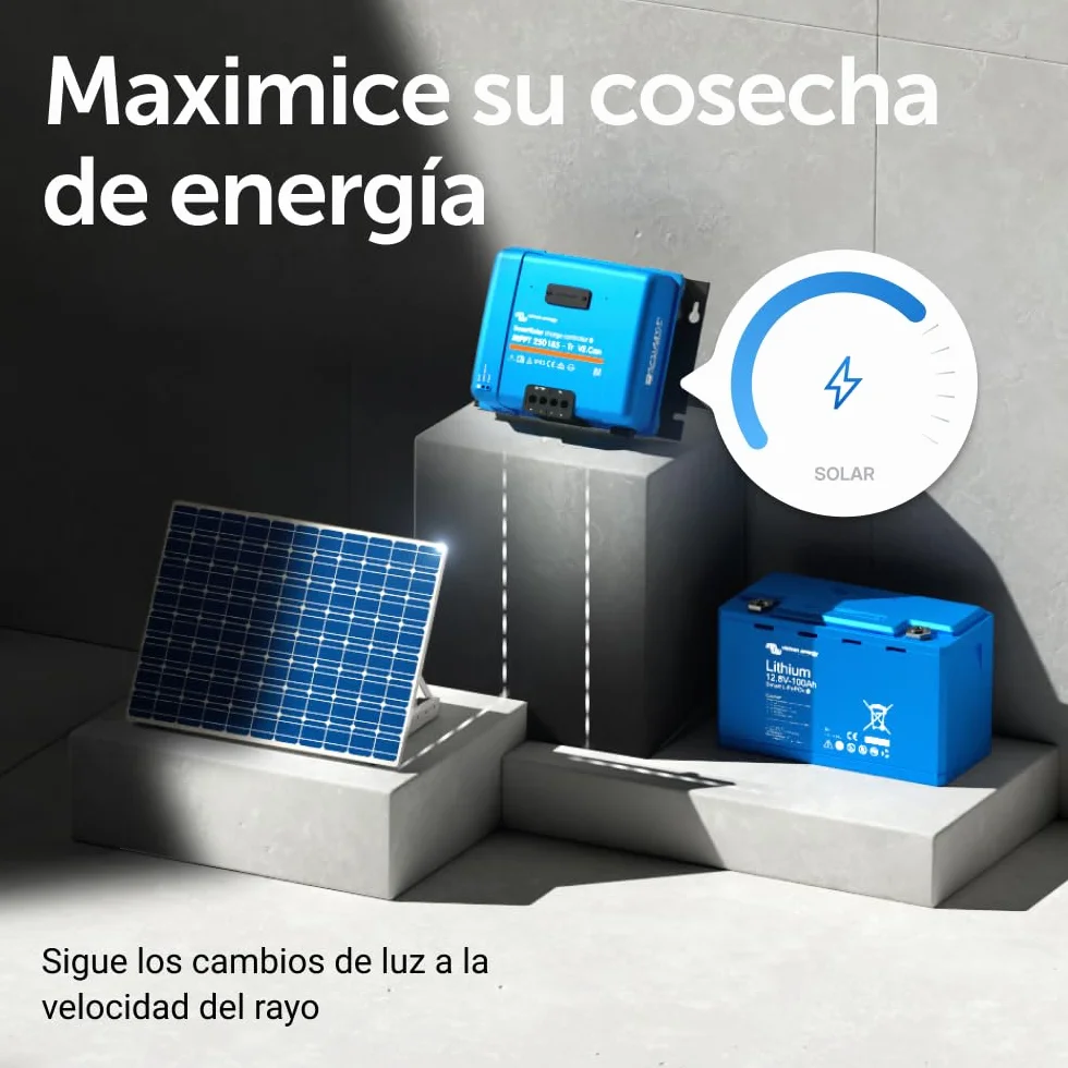 Victron Energy SmartSolar MPPT Tr VE.Can 250V 85 amperios 12/24/36/48-Voltios Controlador de Carga Solar (Bluetooth)