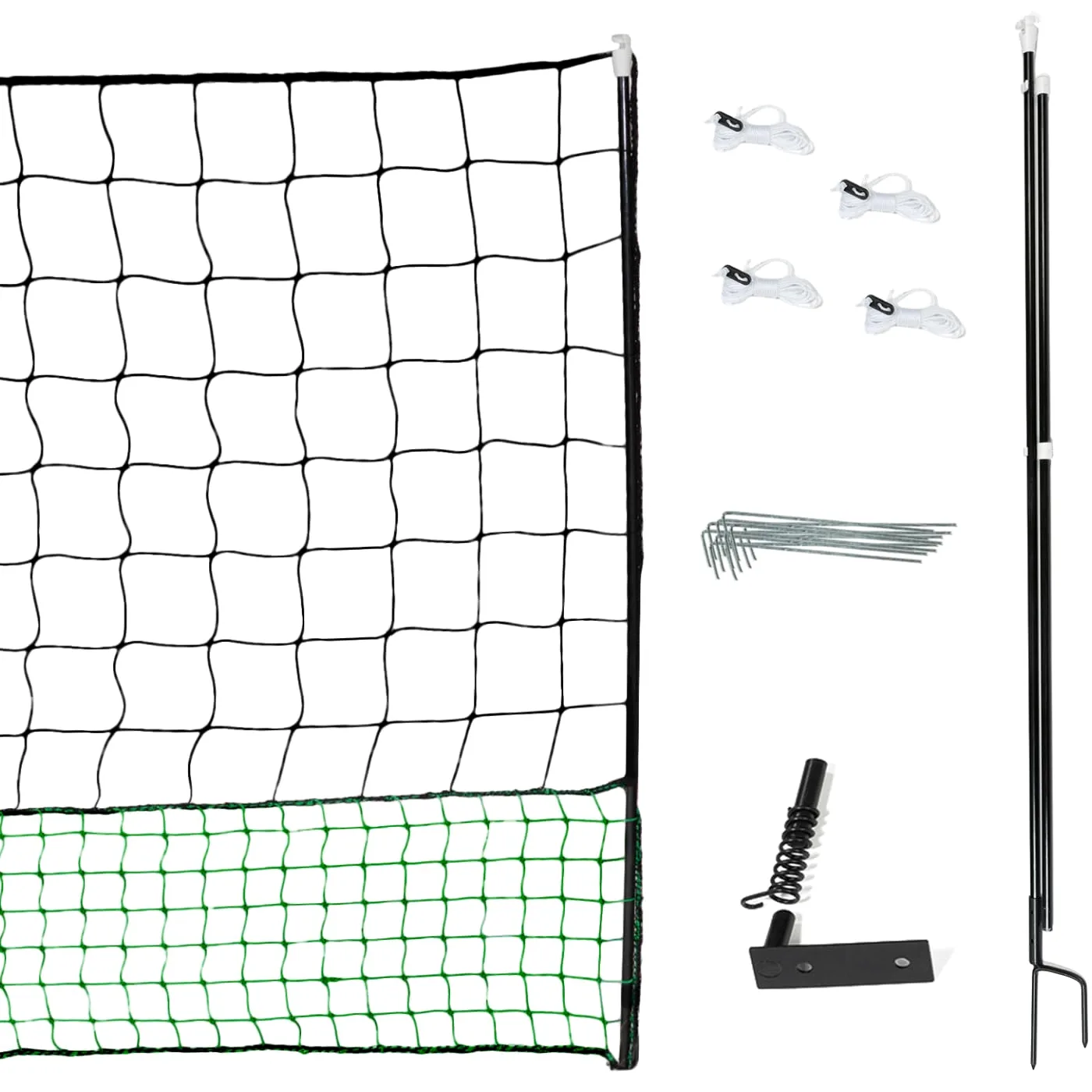 IDMarket – Kit de valla de red de gallinas 50 m con puerta 15 estacas doble punta